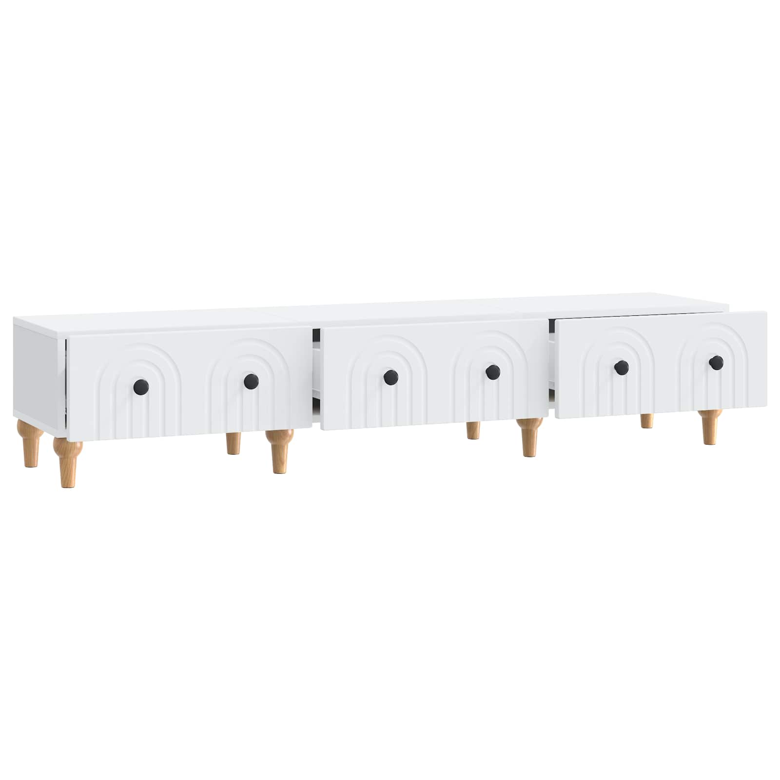 TV Cabinet with Drawer White 147 x 34.5 x 30 cm Engineered Wood