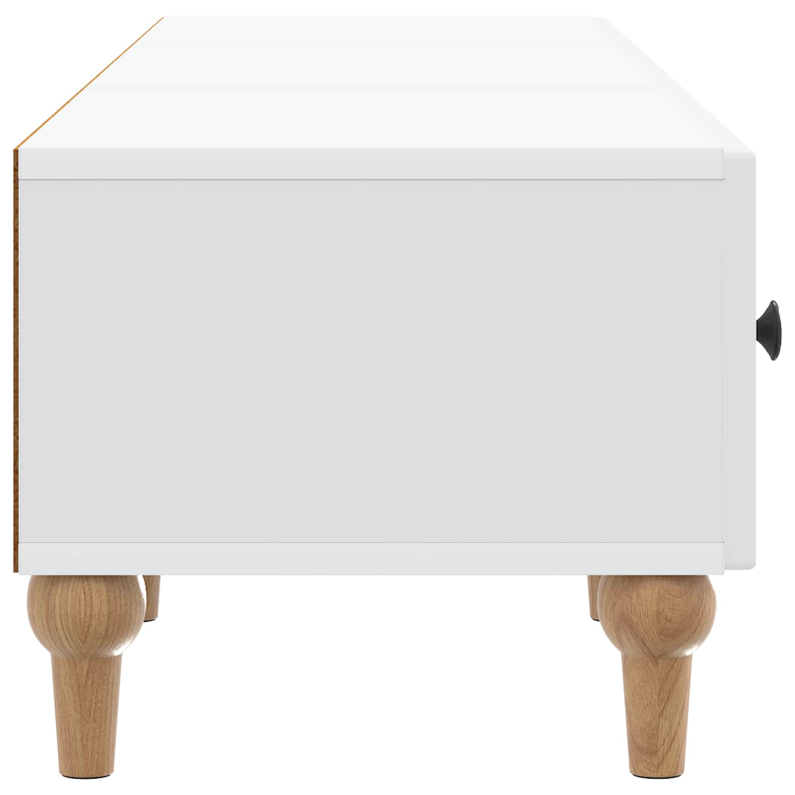 TV Cabinet with Drawer White 147 x 34.5 x 30 cm Engineered Wood