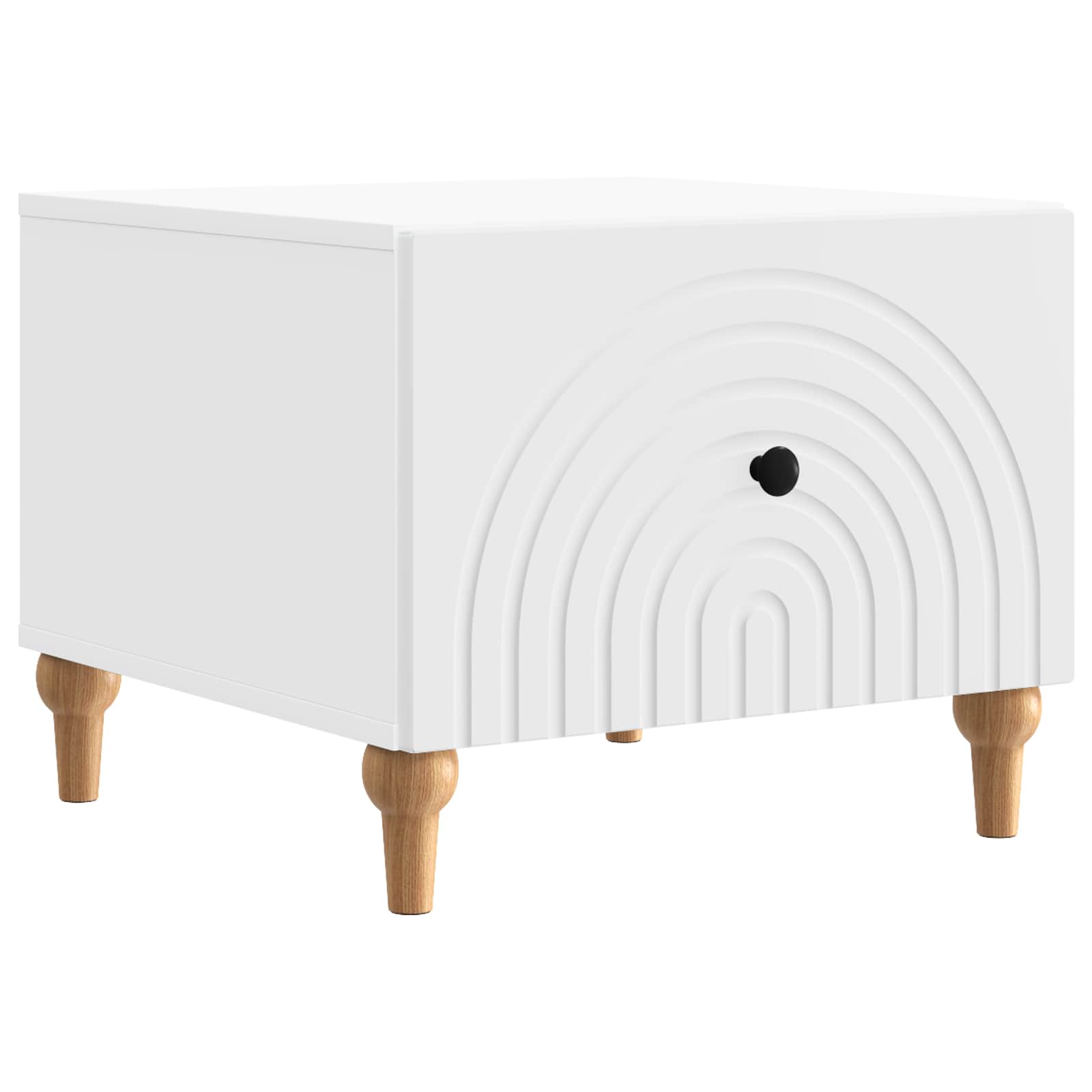 Coffee Table with Drawer White 49 x 50 x 40 cm Engineered Wood