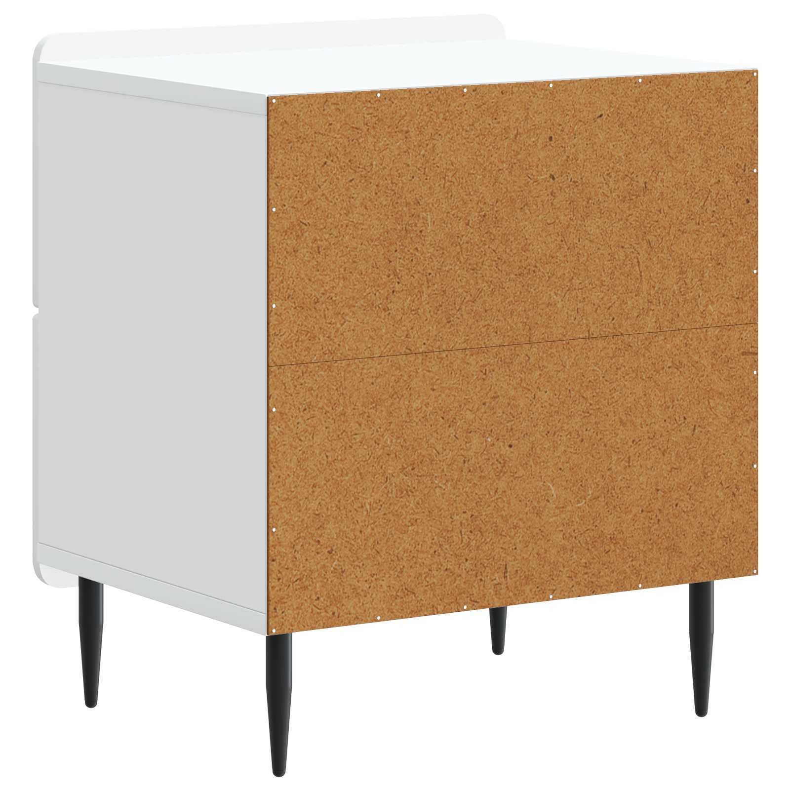 Bedside Cabinet White 43 x 34.5 x 49.5 cm Engineered Wood