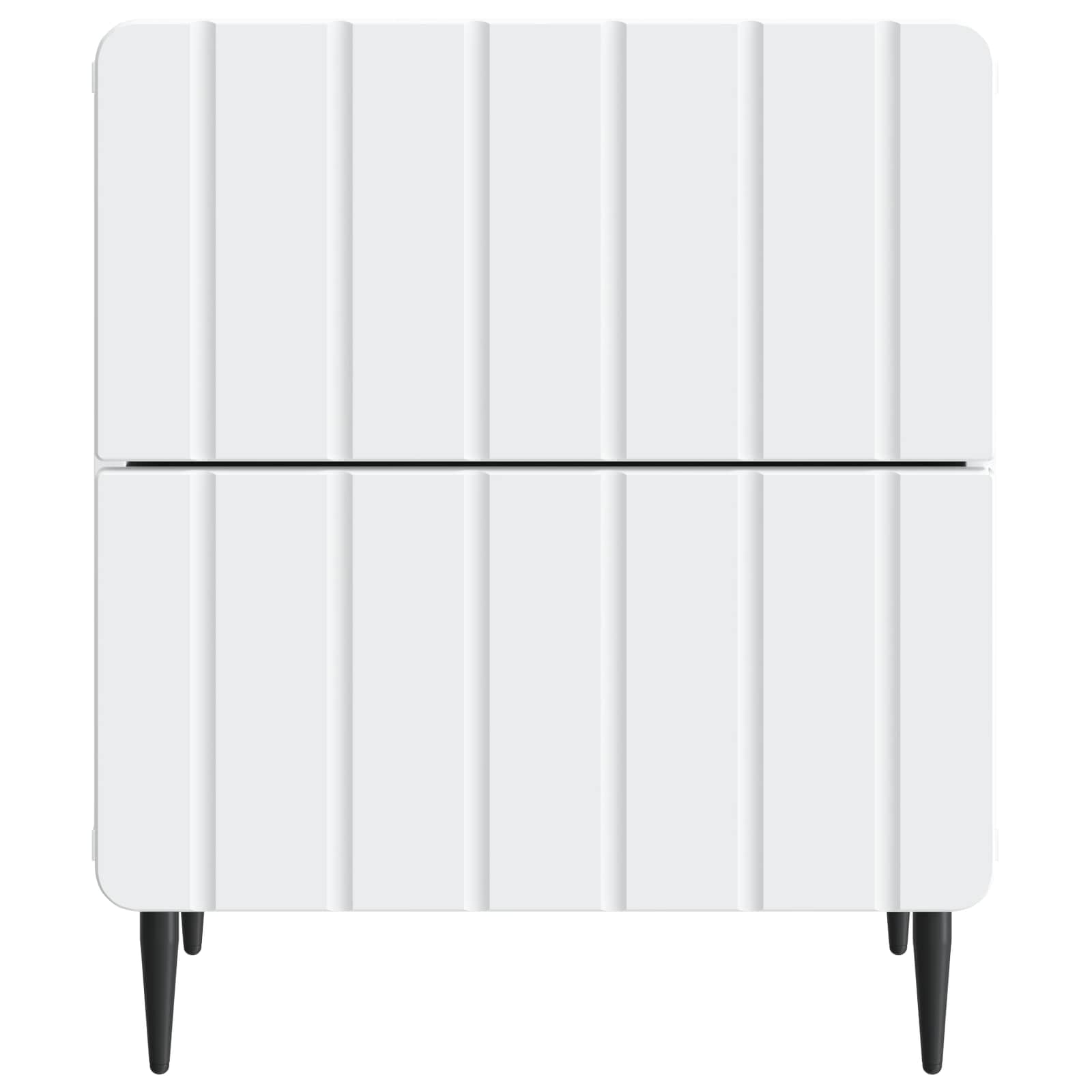 Bedside Cabinet White 43 x 34.5 x 49.5 cm Engineered Wood