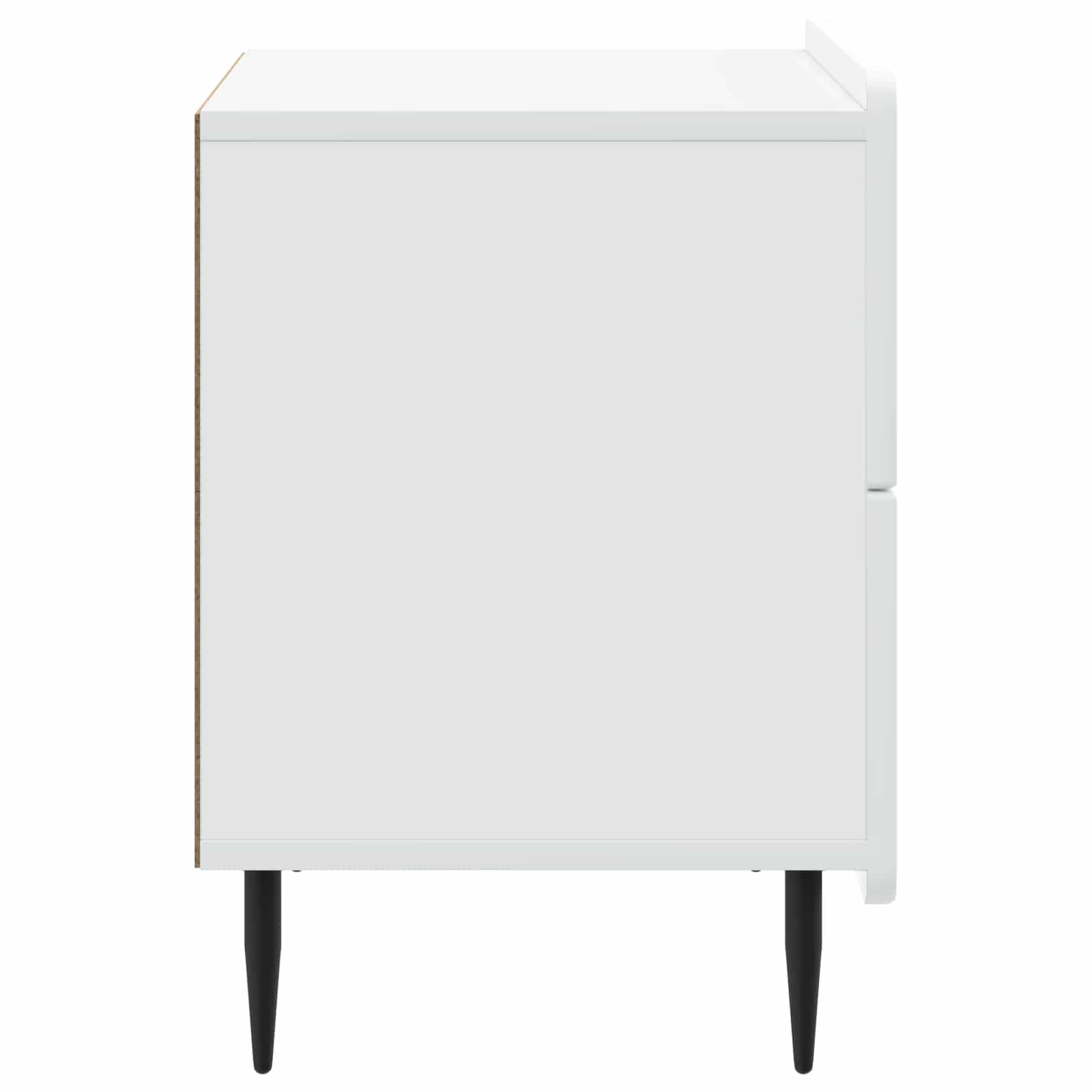 Bedside Cabinet White 62 x 34.5 x 49.5 cm Engineered Wood