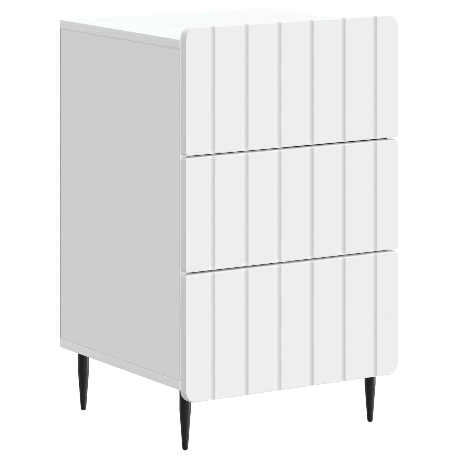 Bedside Cabinet White 43 x 41 x 68 cm Engineered Wood