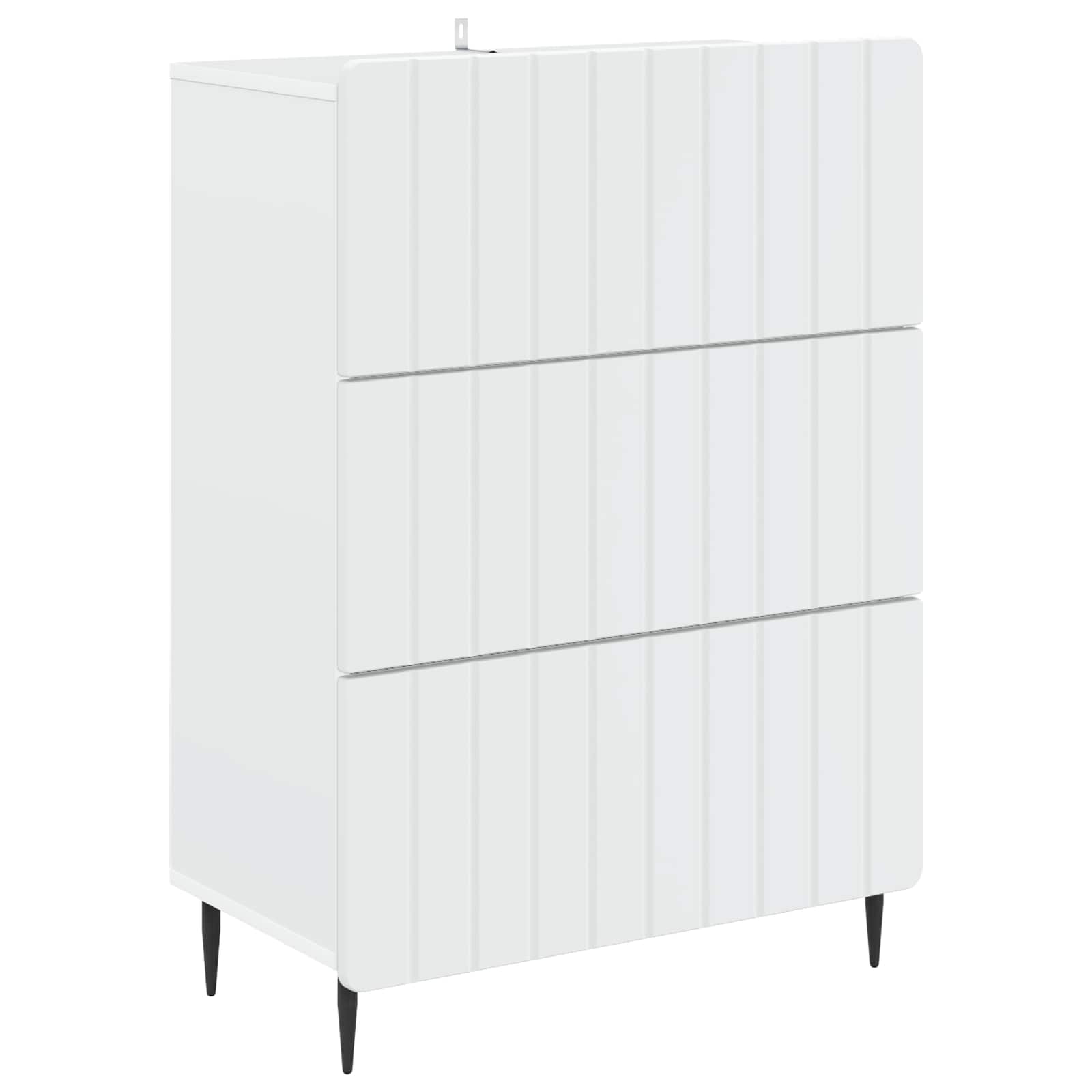 Drawer Cabinet White 66 x 34.5 x 92 cm Engineered Wood