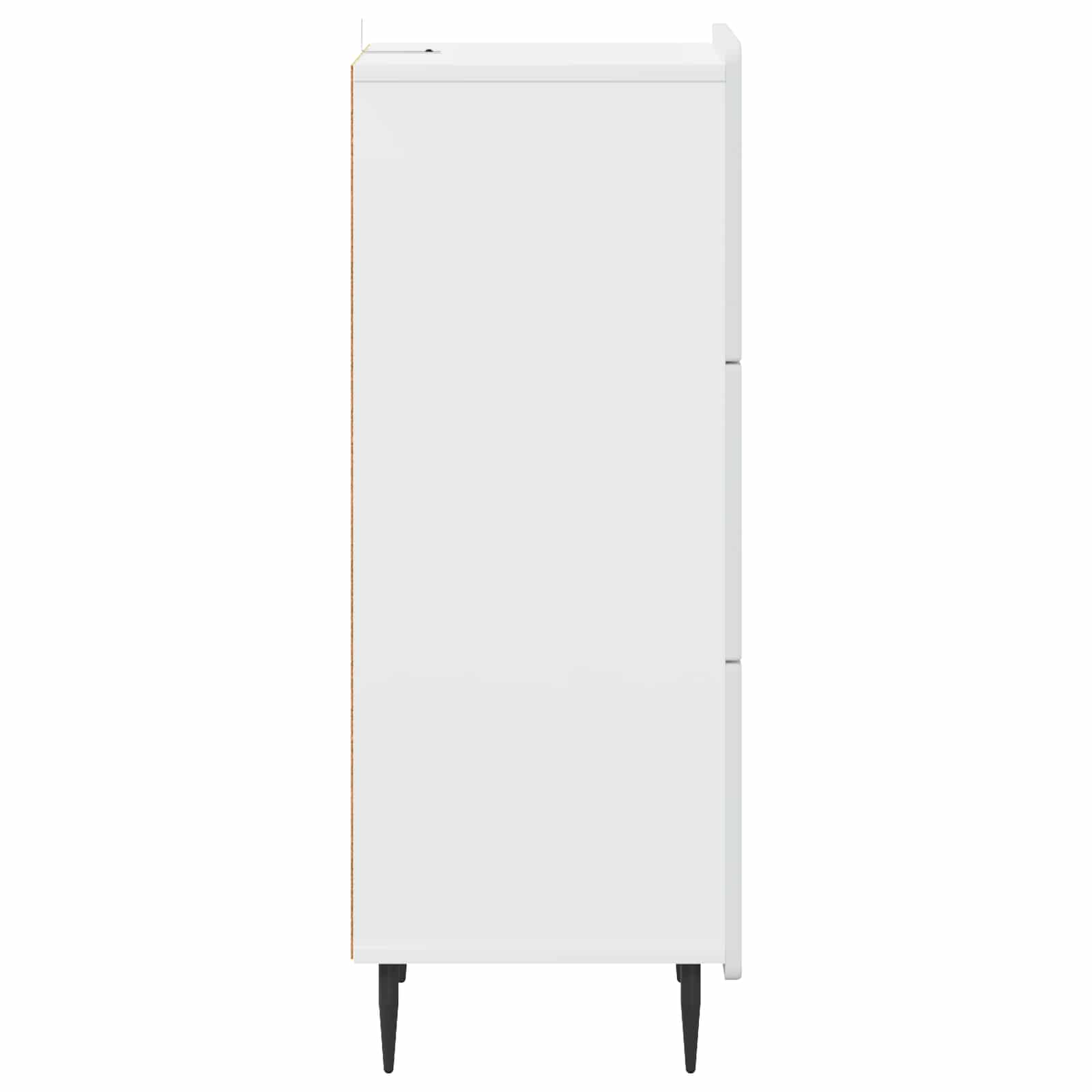 Drawer Cabinet White 33 x 34.5 x 92 cm Engineered Wood