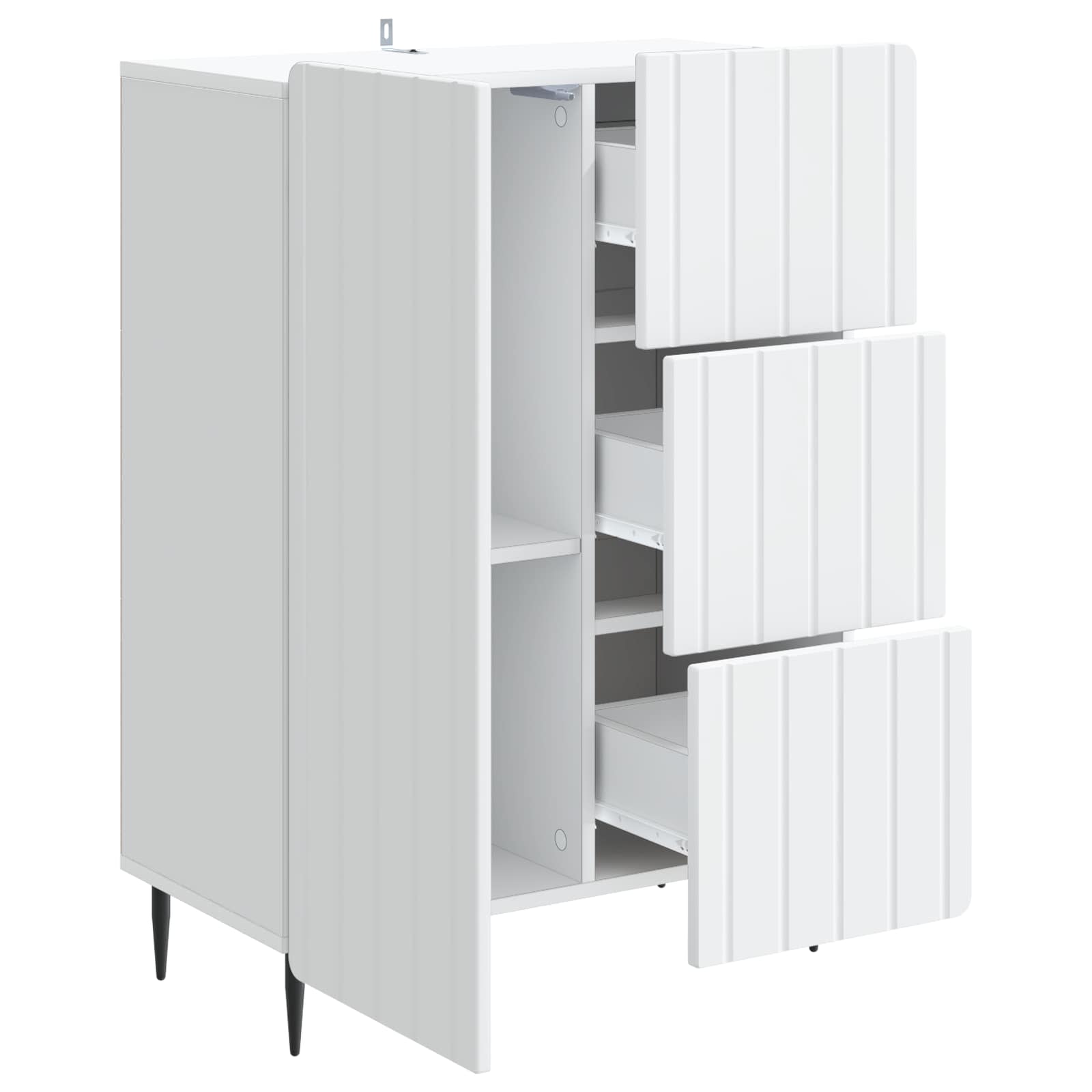 Sideboard White 66 x 34.5 x 91.5 cm Engineered Wood
