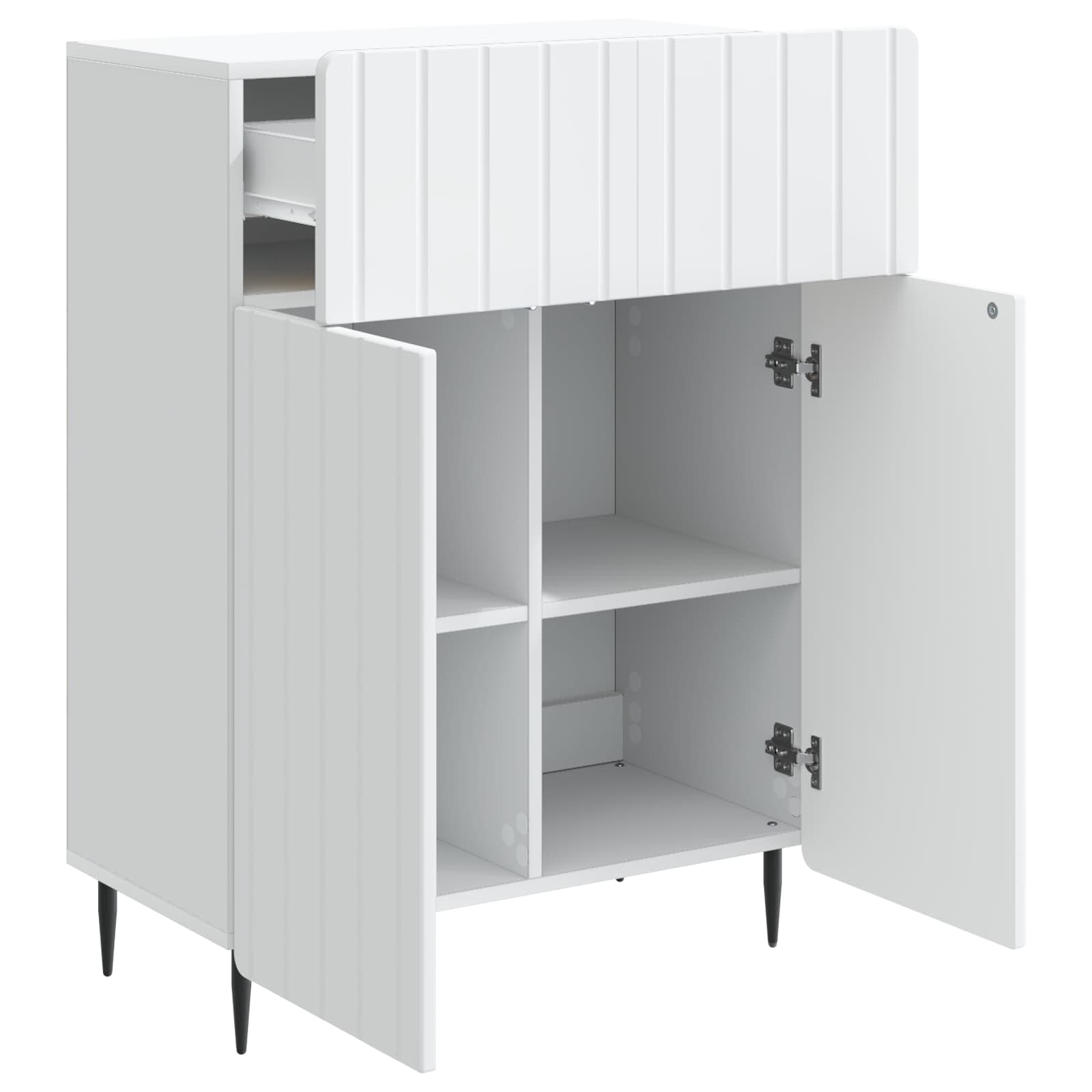 Sideboard White 66 x 34.5 x 92 cm Engineered Wood