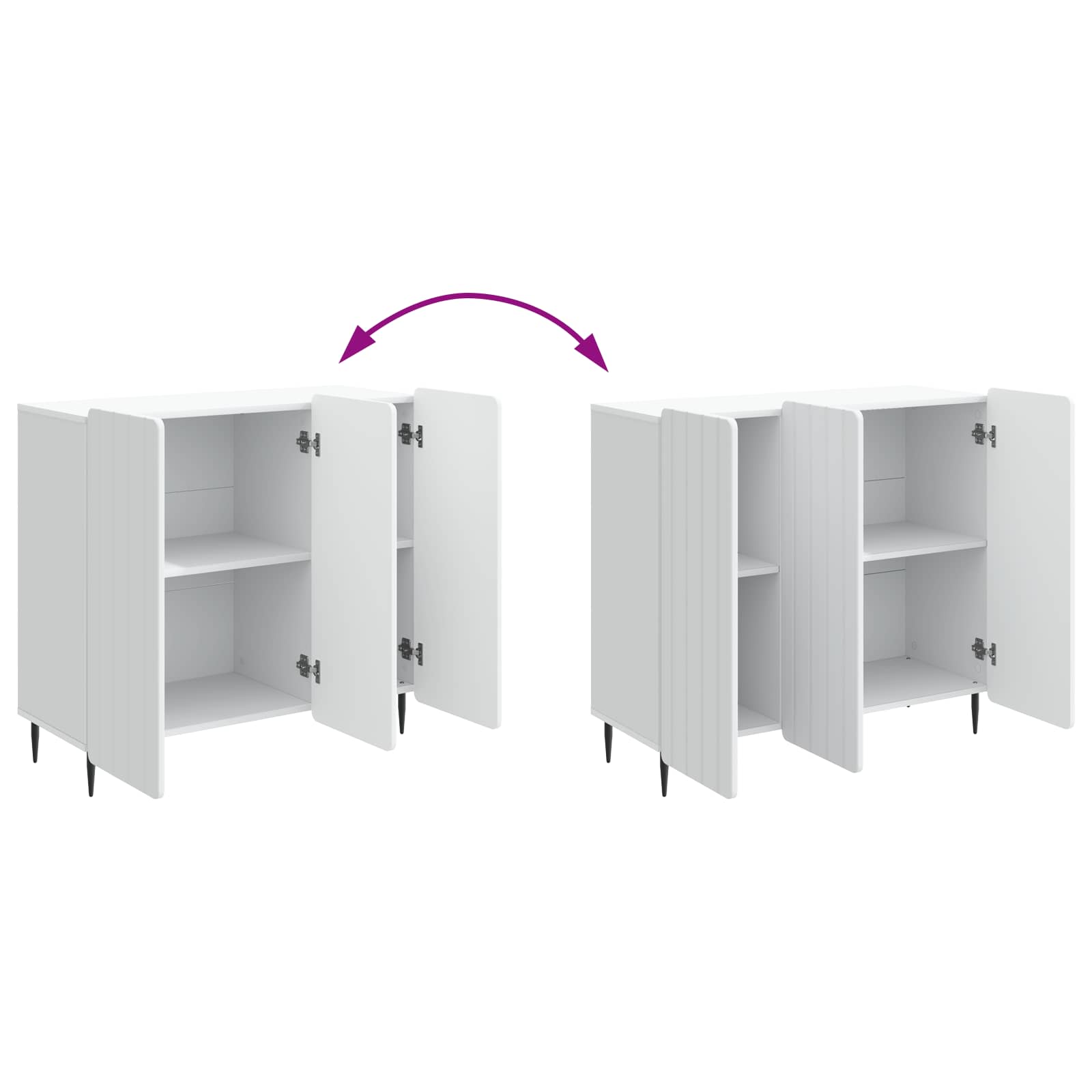 Sideboard White 89 x 34.5 x 82 cm Engineered Wood