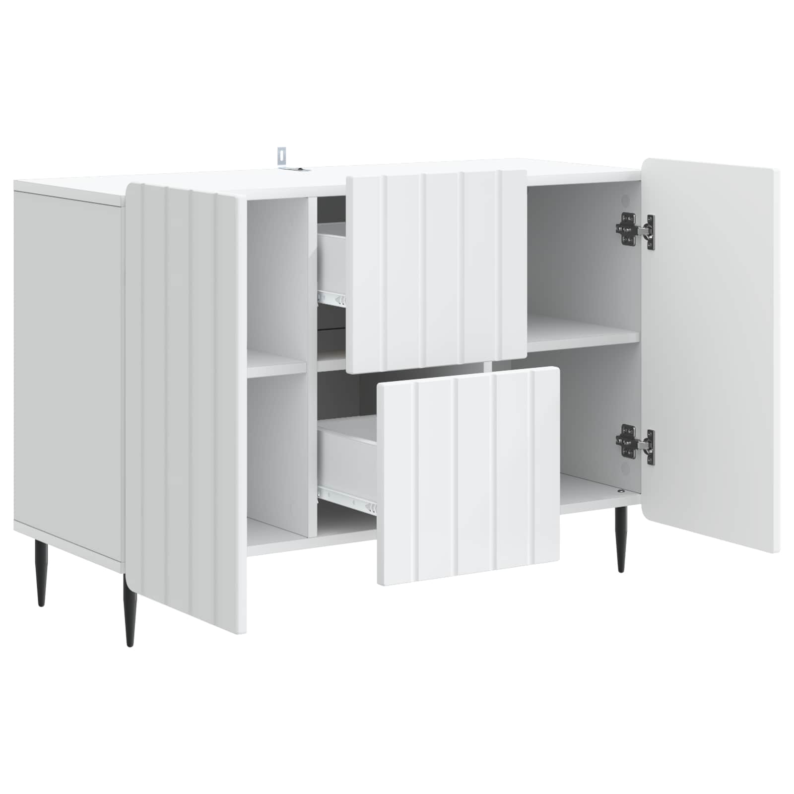 Sideboard with Drawer White 89 x 34.5 x 62 cm Engineered Wood