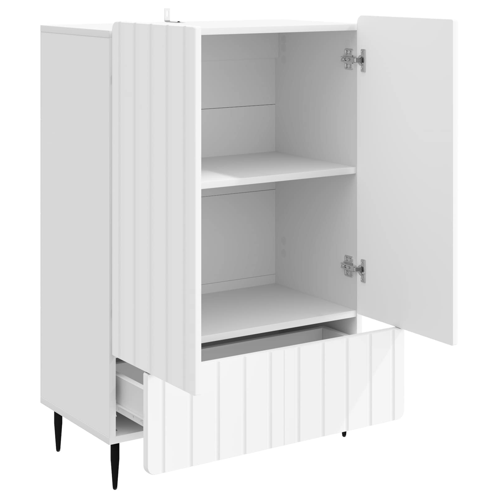 Sideboard White 66 x 34.5 x 97 cm Engineered Wood