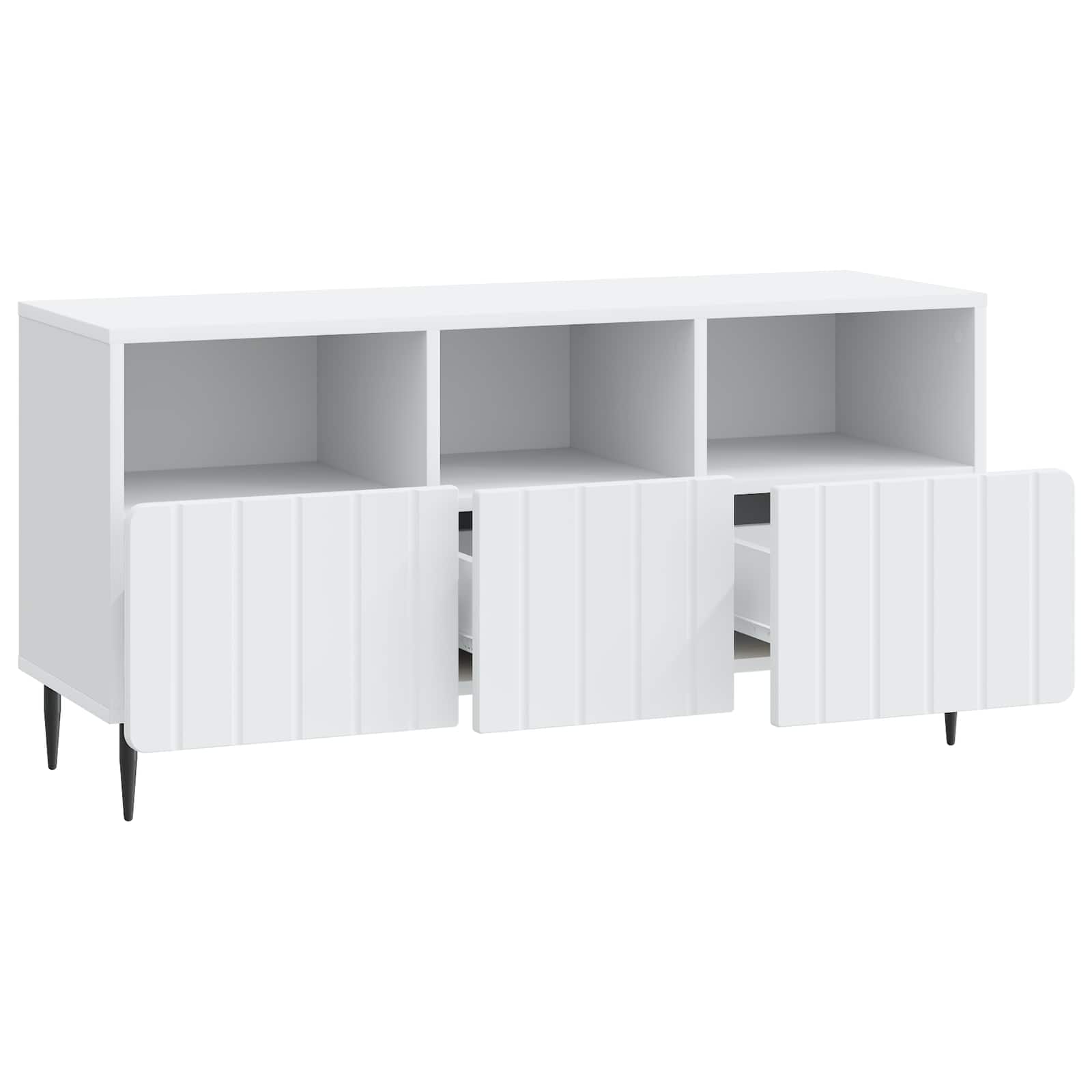 TV Cabinet with Drawer White 102 x 34.5 x 50 cm Engineered Wood