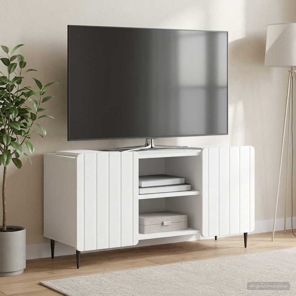 TV Cabinet White 102 x 34.5 x 52 cm Engineered Wood