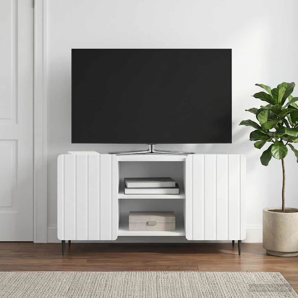 TV Cabinet White 102 x 34.5 x 52 cm Engineered Wood