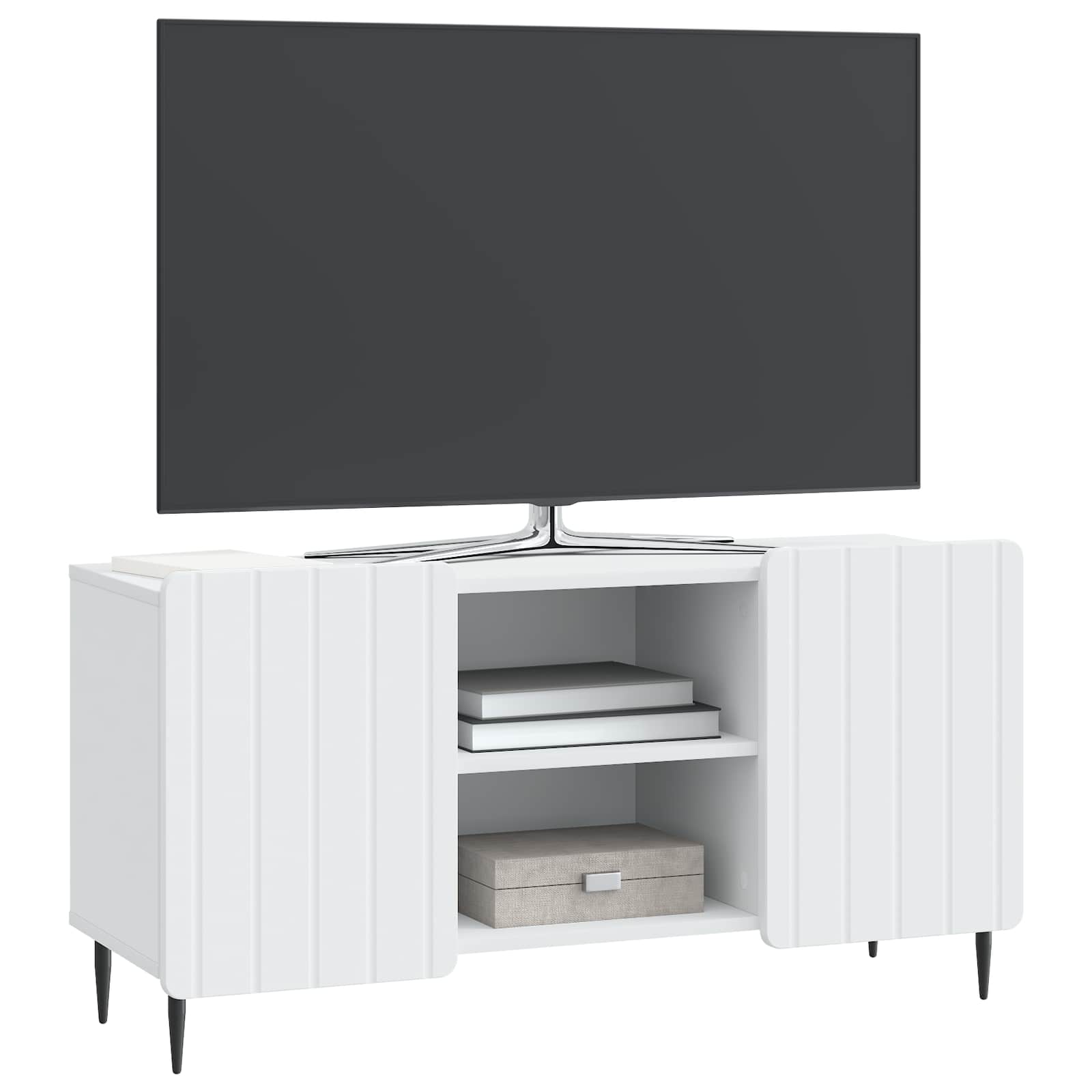 TV Cabinet White 102 x 34.5 x 52 cm Engineered Wood