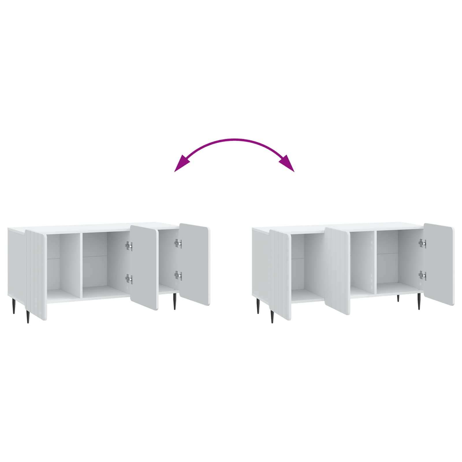 TV Cabinet White 99 x 34.5 x 52 cm Engineered Wood