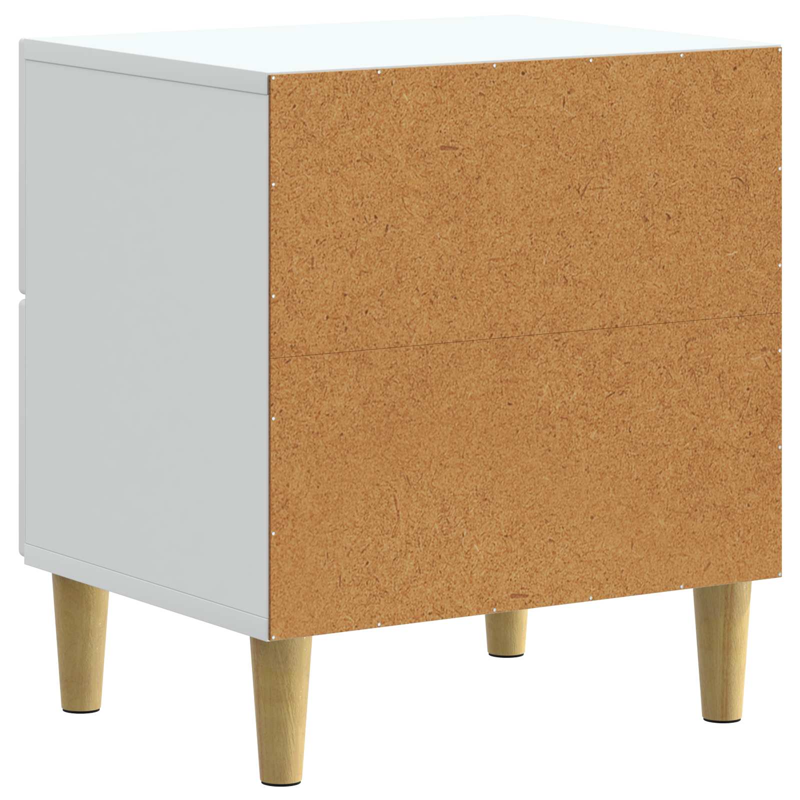 Bedside Cabinet White 43 x 34.5 x 48 cm Engineered Wood