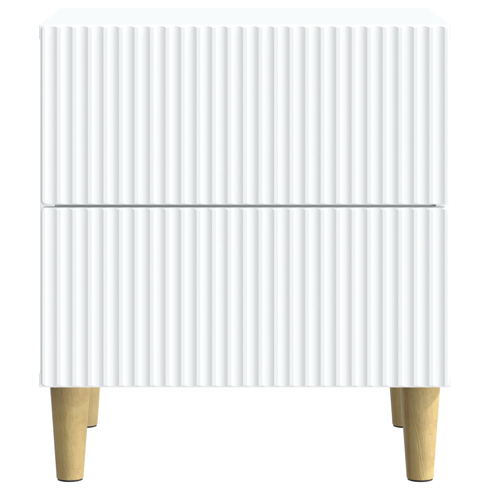 Bedside Cabinet White 43 x 34.5 x 48 cm Engineered Wood