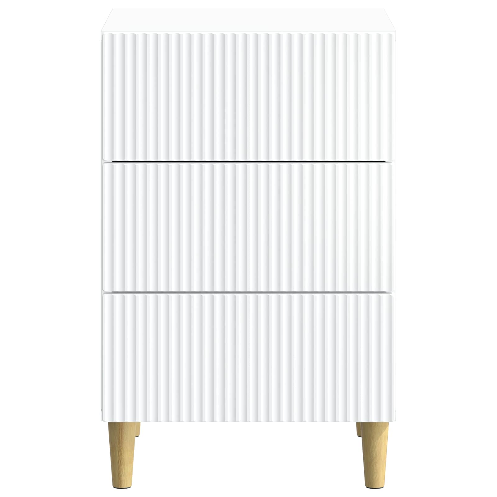 Bedside Cabinet White 43 x 41 x 66.5 cm Engineered Wood