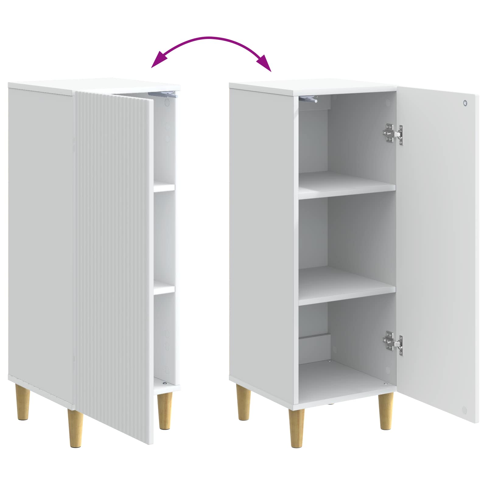 Sideboard White 33 x 34.5 x 90 cm Engineered Wood