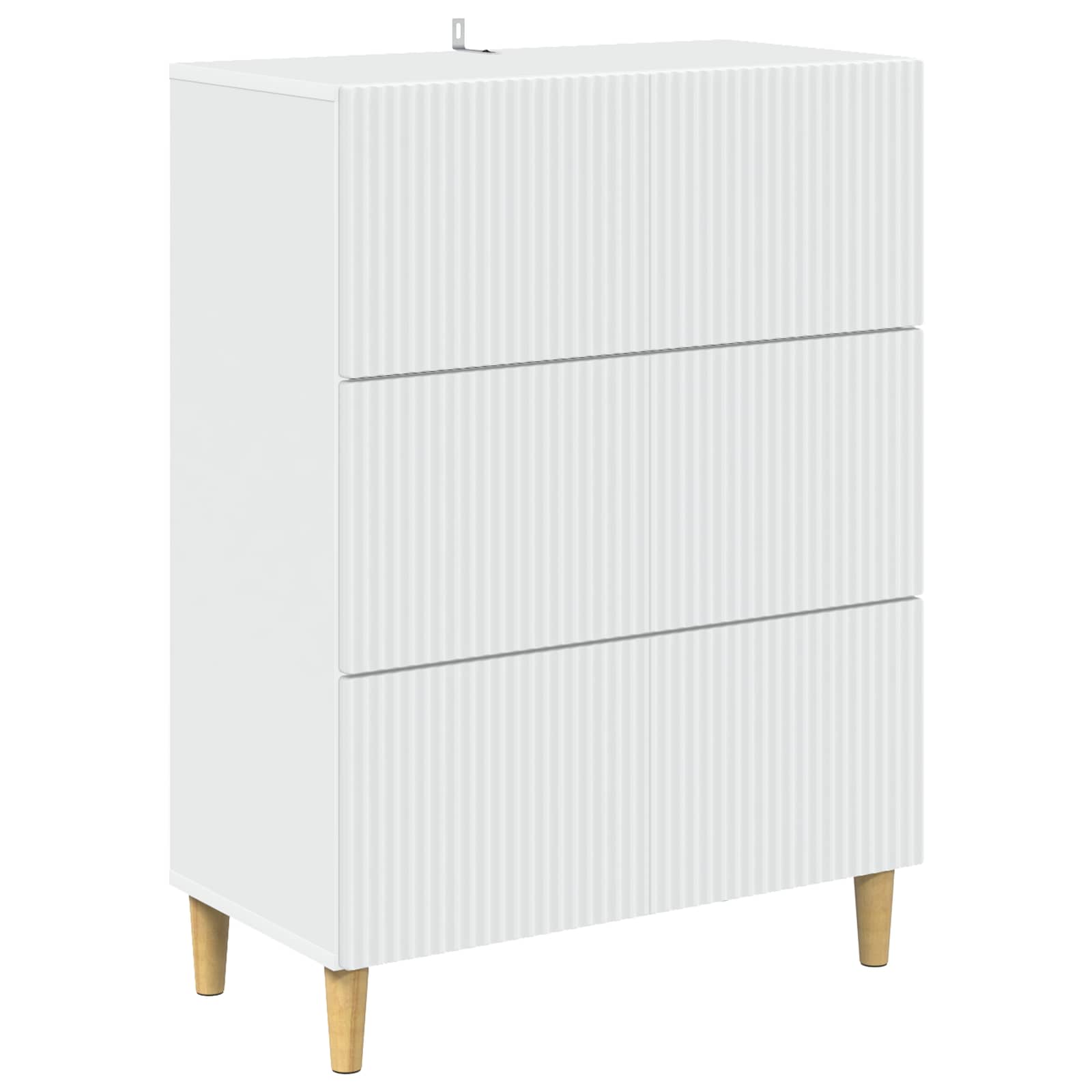 Drawer Cabinet White 66 x 34.5 x 90 cm Engineered Wood