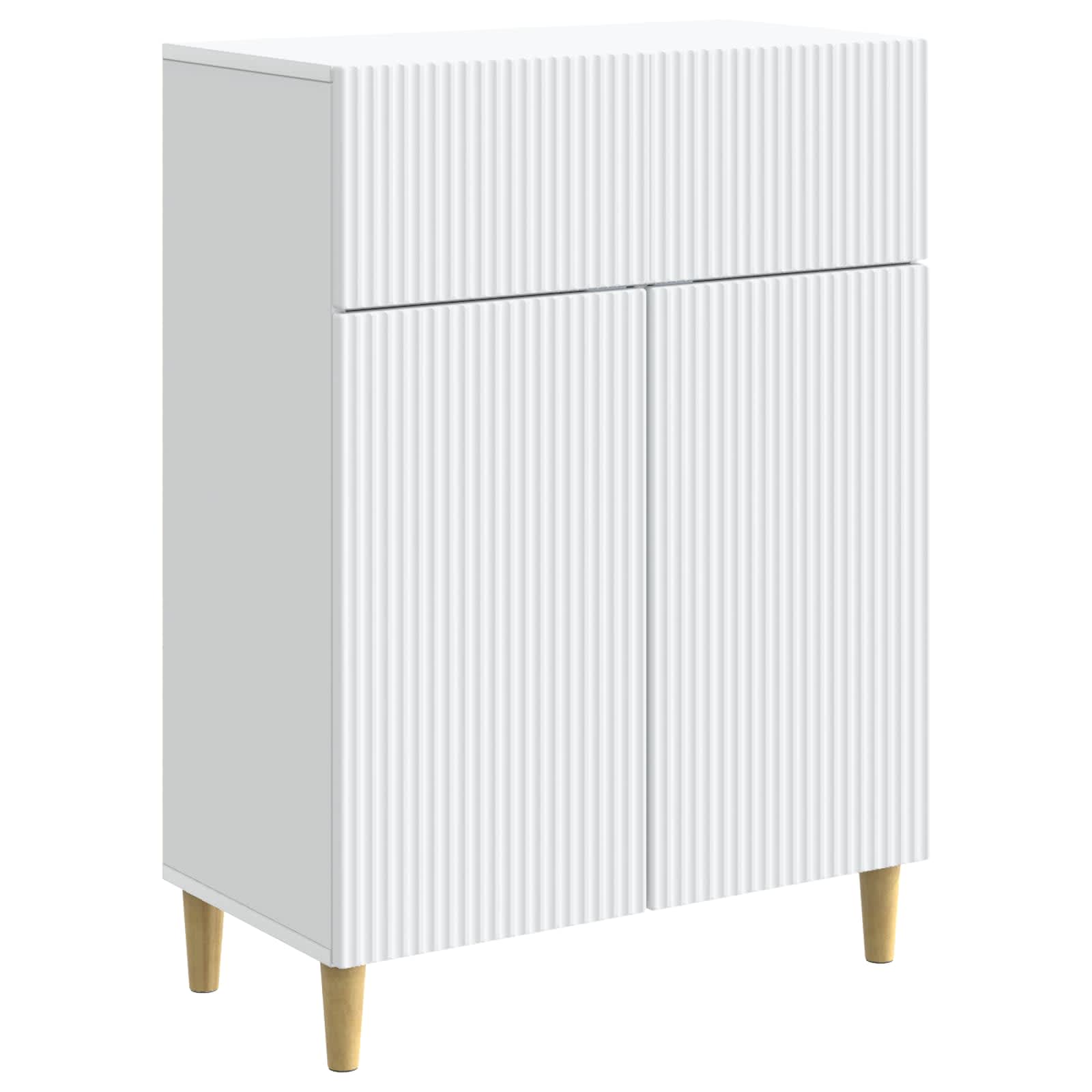 Sideboard with Drawer White 66 x 34.5 x 90 cm Engineered Wood