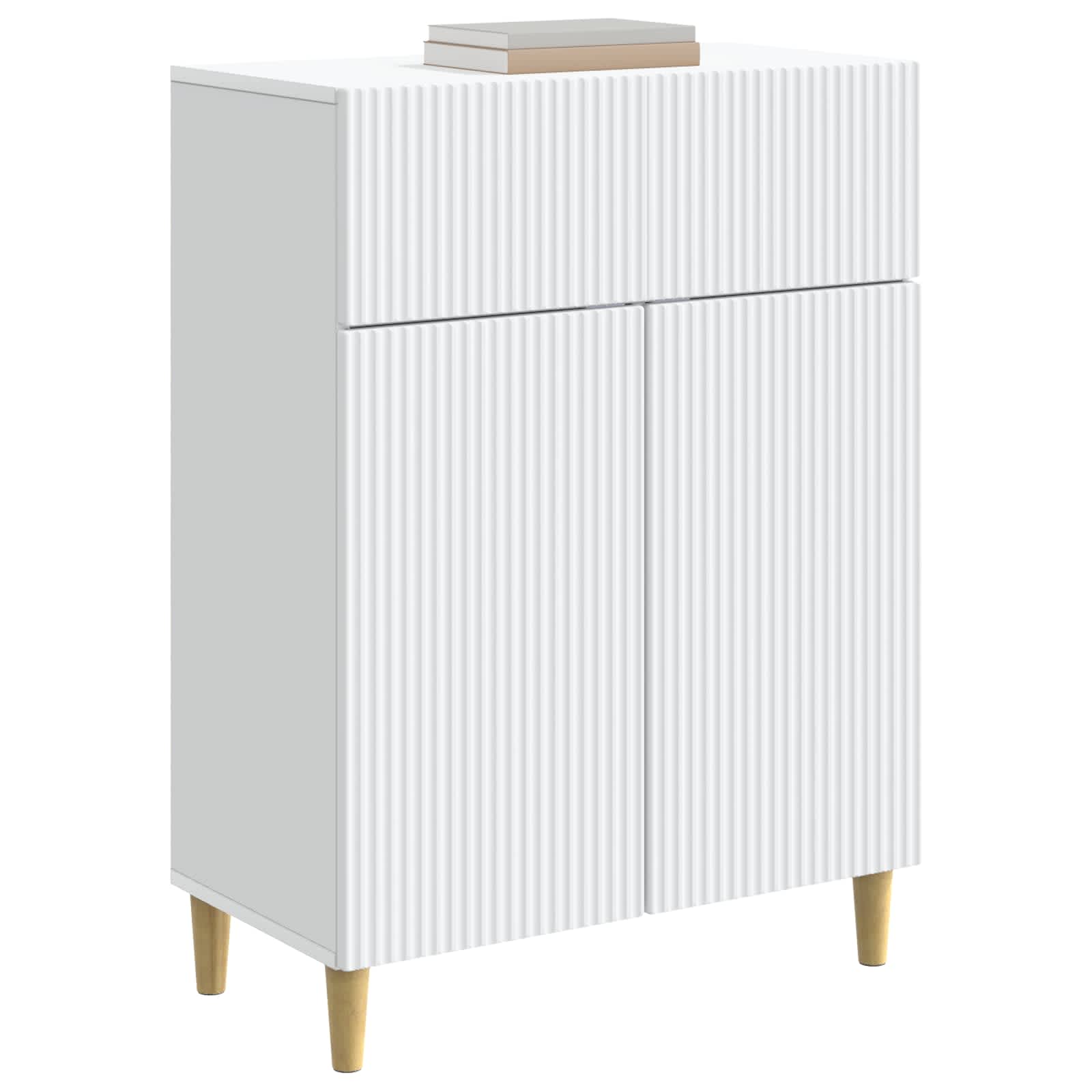 Sideboard with Drawer White 66 x 34.5 x 90 cm Engineered Wood