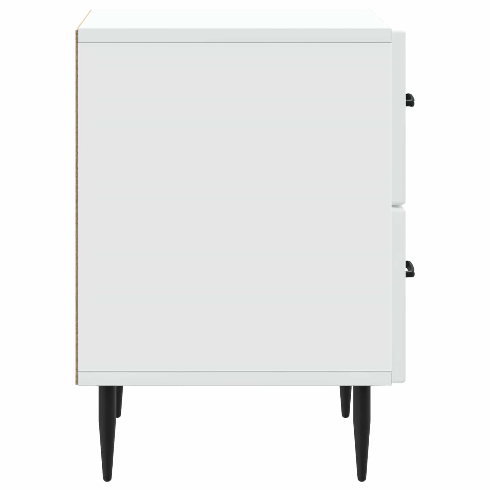 Bedside Cabinet White 43 x 34.5 x 47.5 cm Engineered Wood