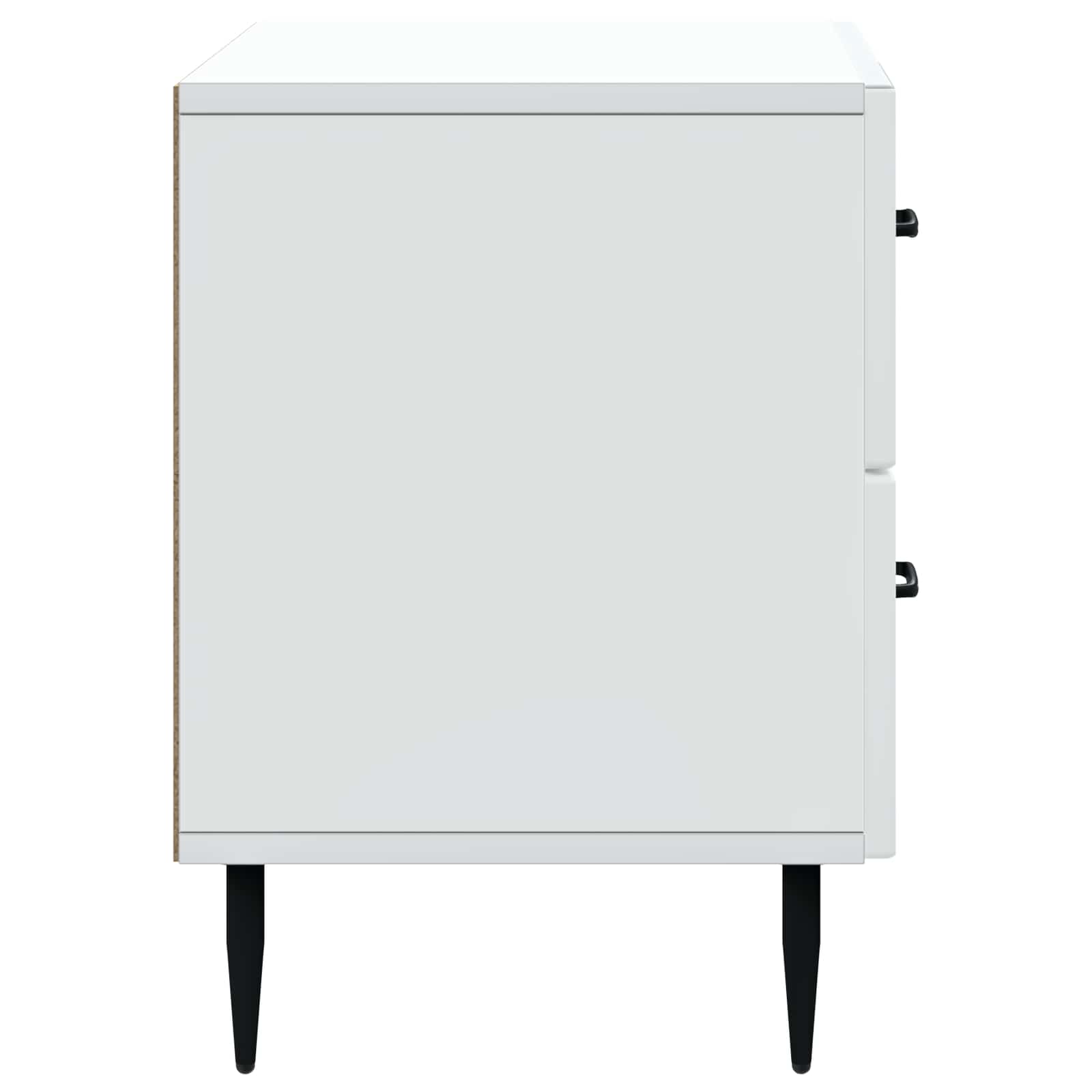 Bedside Cabinet White 62 x 34.5 x 47.5 cm Engineered Wood