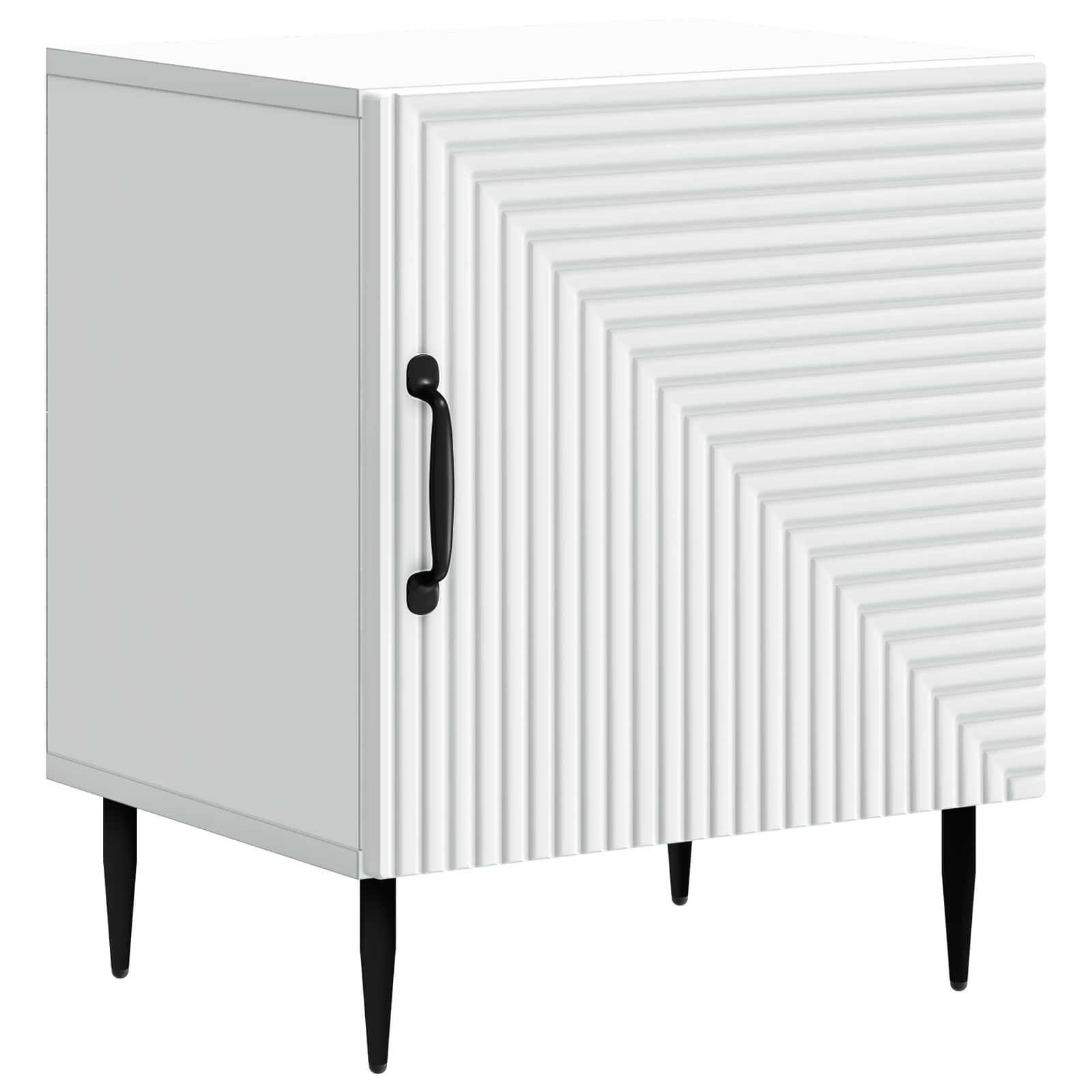 Bedside Cabinet White 43 x 34.5 x 50 cm Engineered Wood