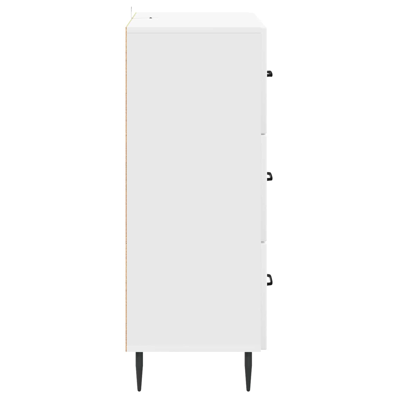 Drawer Cabinet White 66 x 34.5 x 89.5 cm Engineered Wood