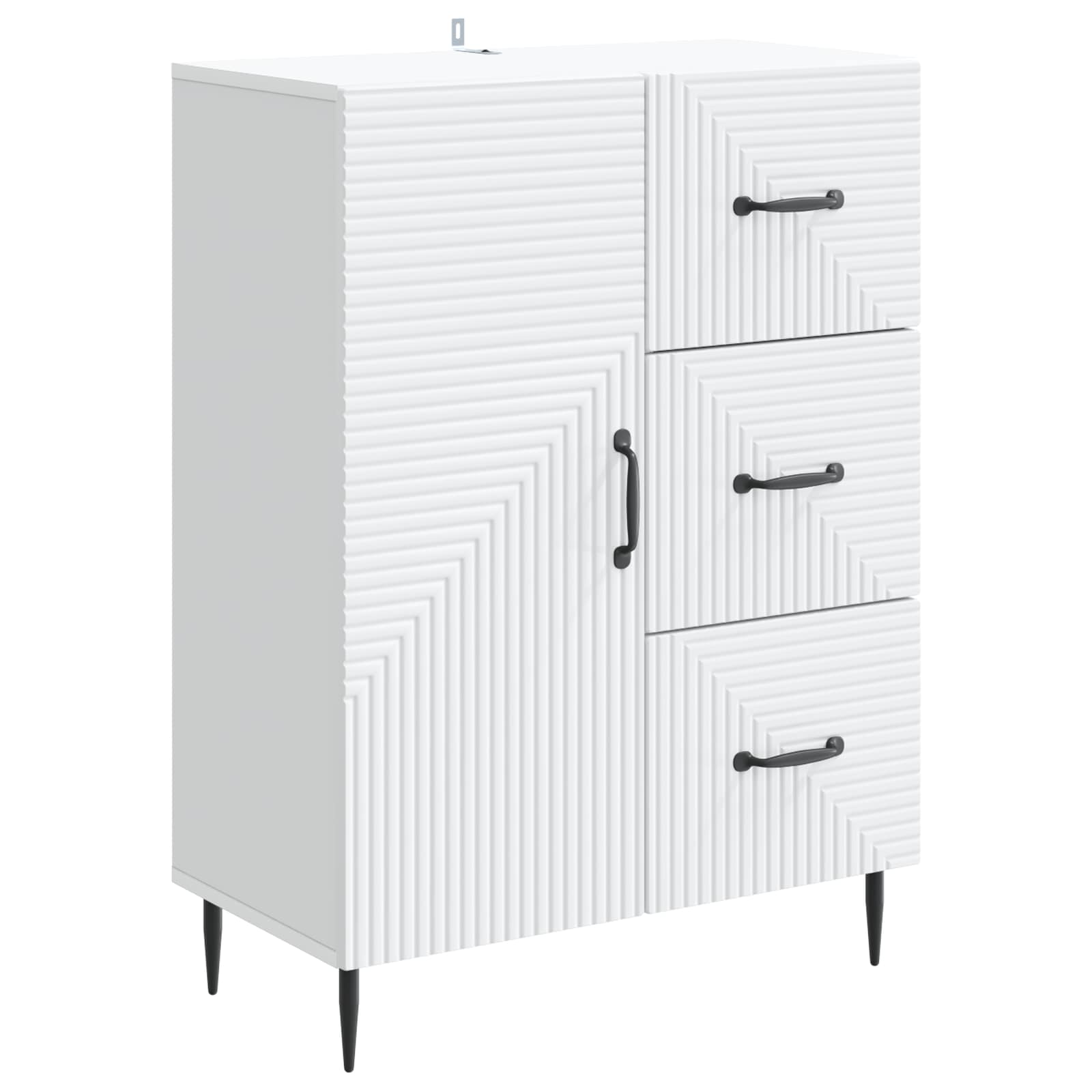 Sideboard with Drawer White 66 x 34.5 x 89.5 cm Engineered Wood
