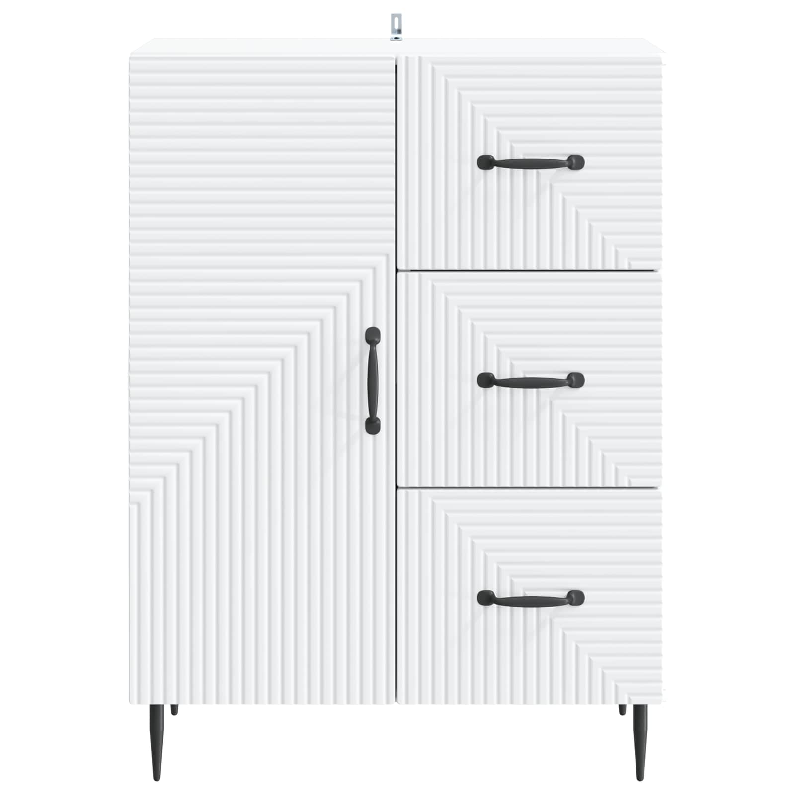 Sideboard with Drawer White 66 x 34.5 x 89.5 cm Engineered Wood