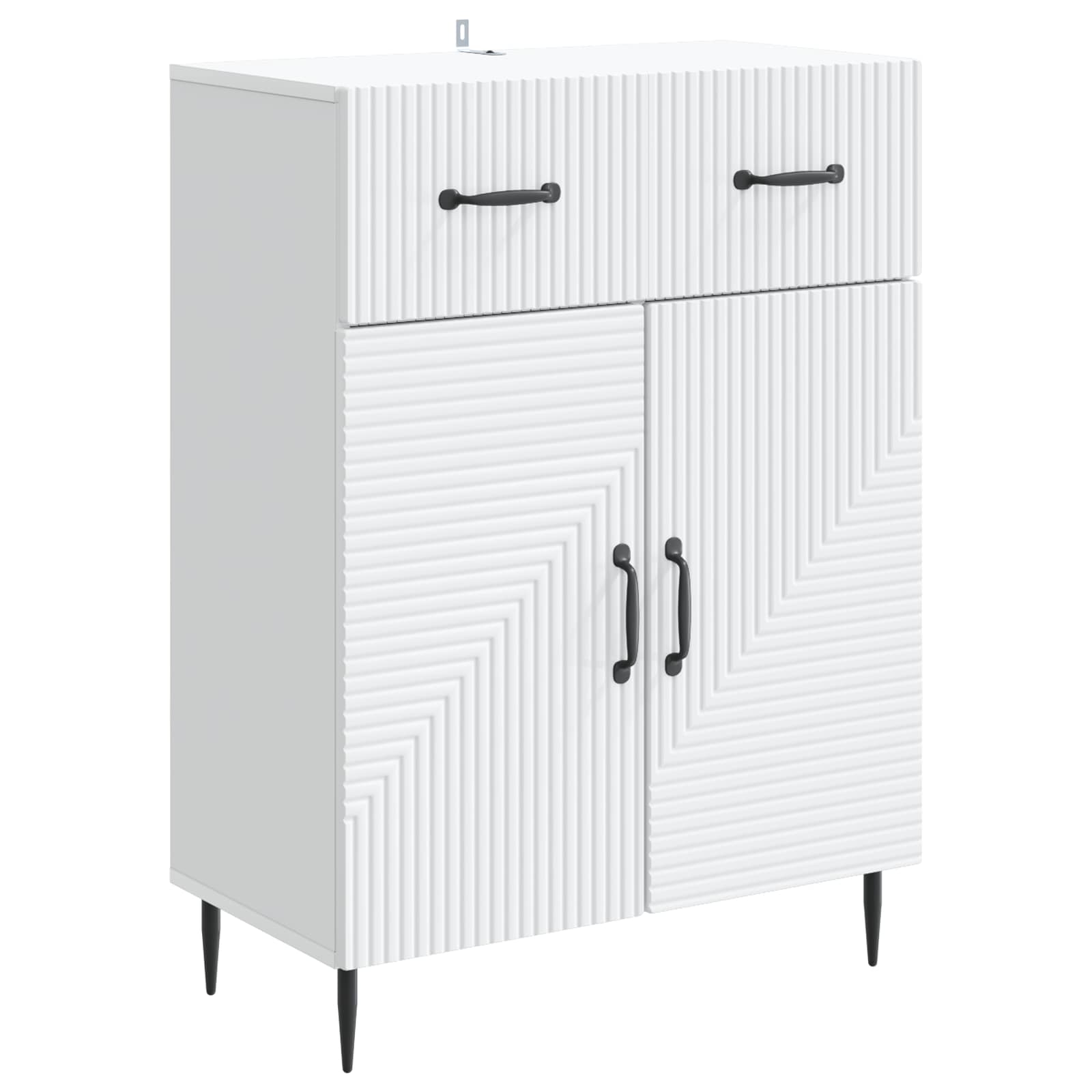 Sideboard White 66 x 34.5 x 89.5 cm Engineered Wood