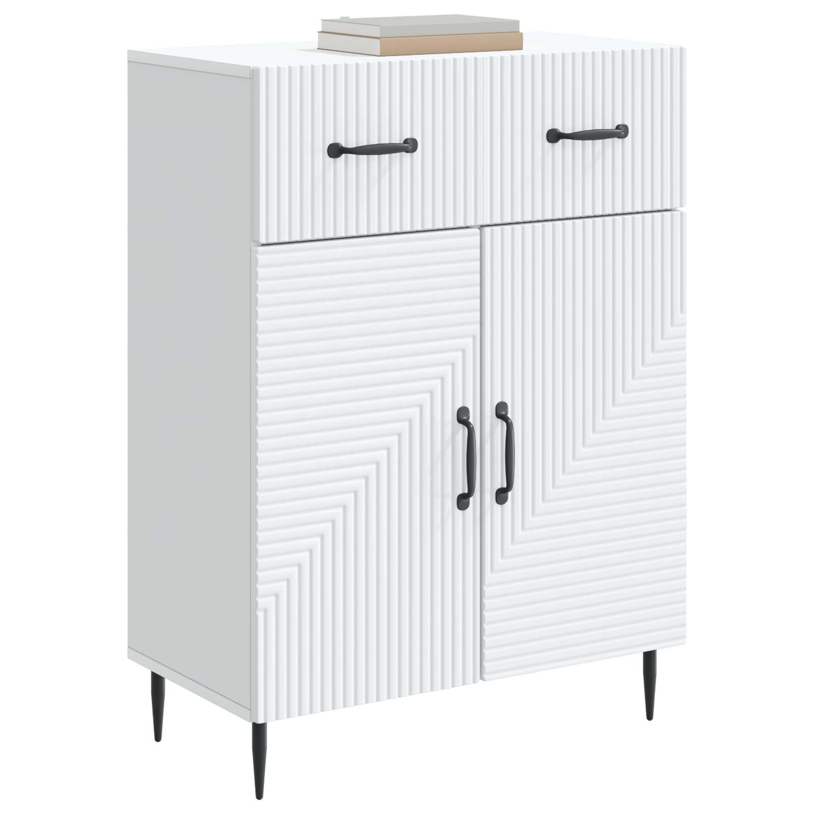 Sideboard White 66 x 34.5 x 89.5 cm Engineered Wood