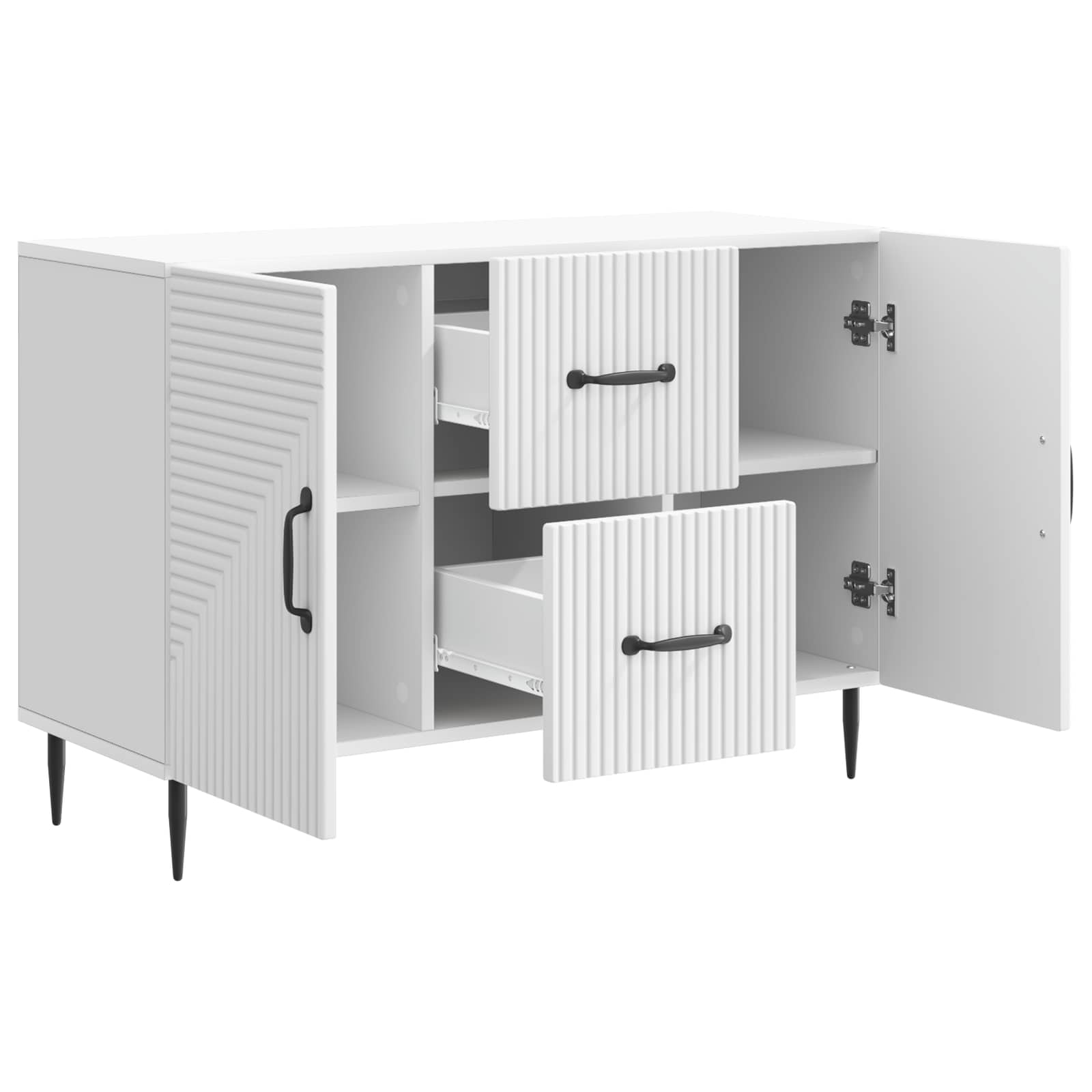 Sideboard with Drawer White 89 x 34.5 x 60 cm Engineered Wood