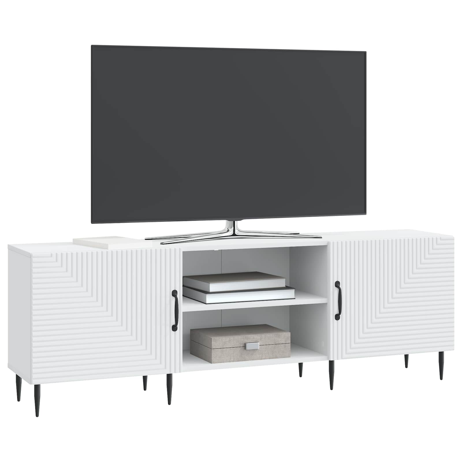 TV Cabinet White 150 x 31 x 50 cm Engineered Wood