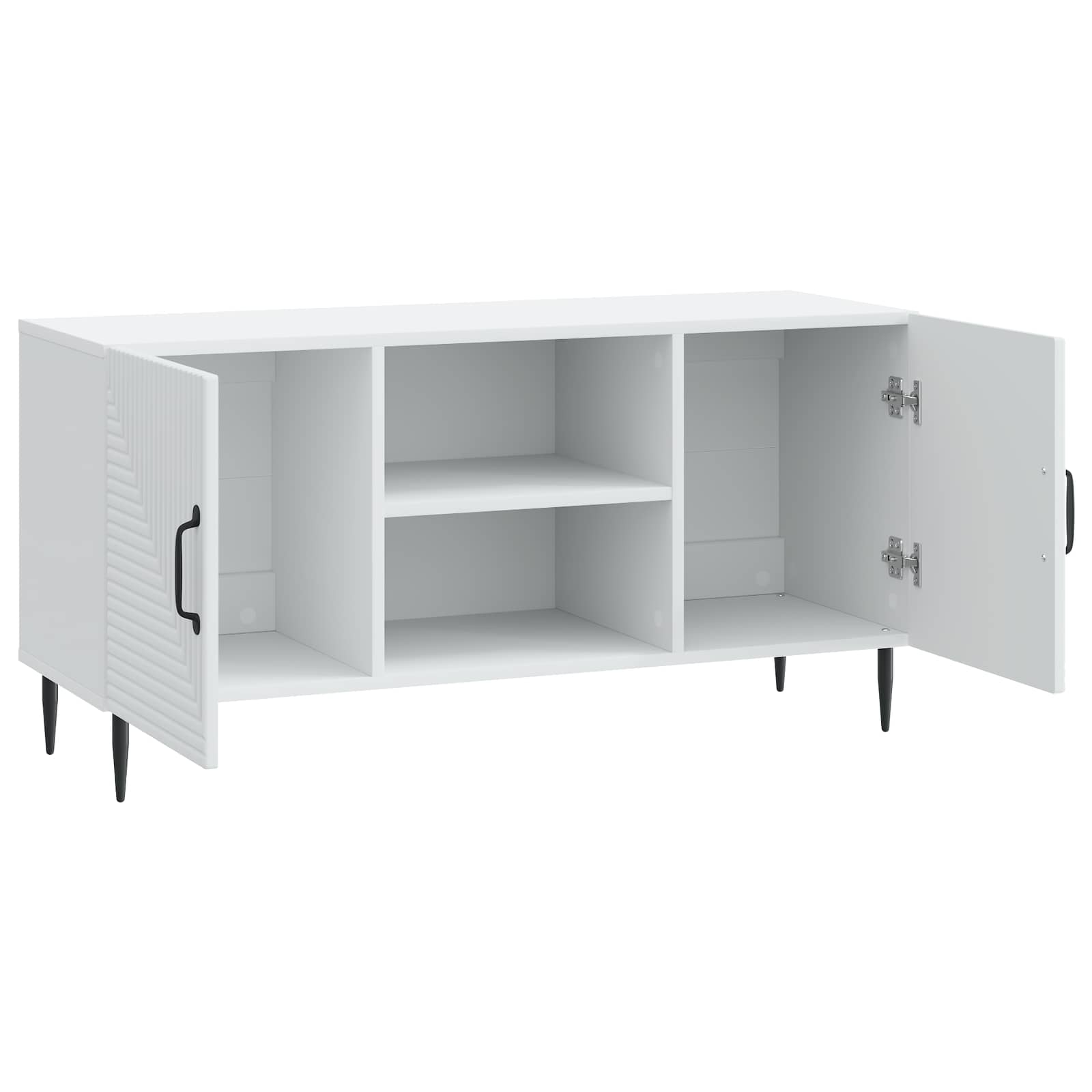 TV Cabinet White 102 x 34.5 x 50 cm Engineered Wood