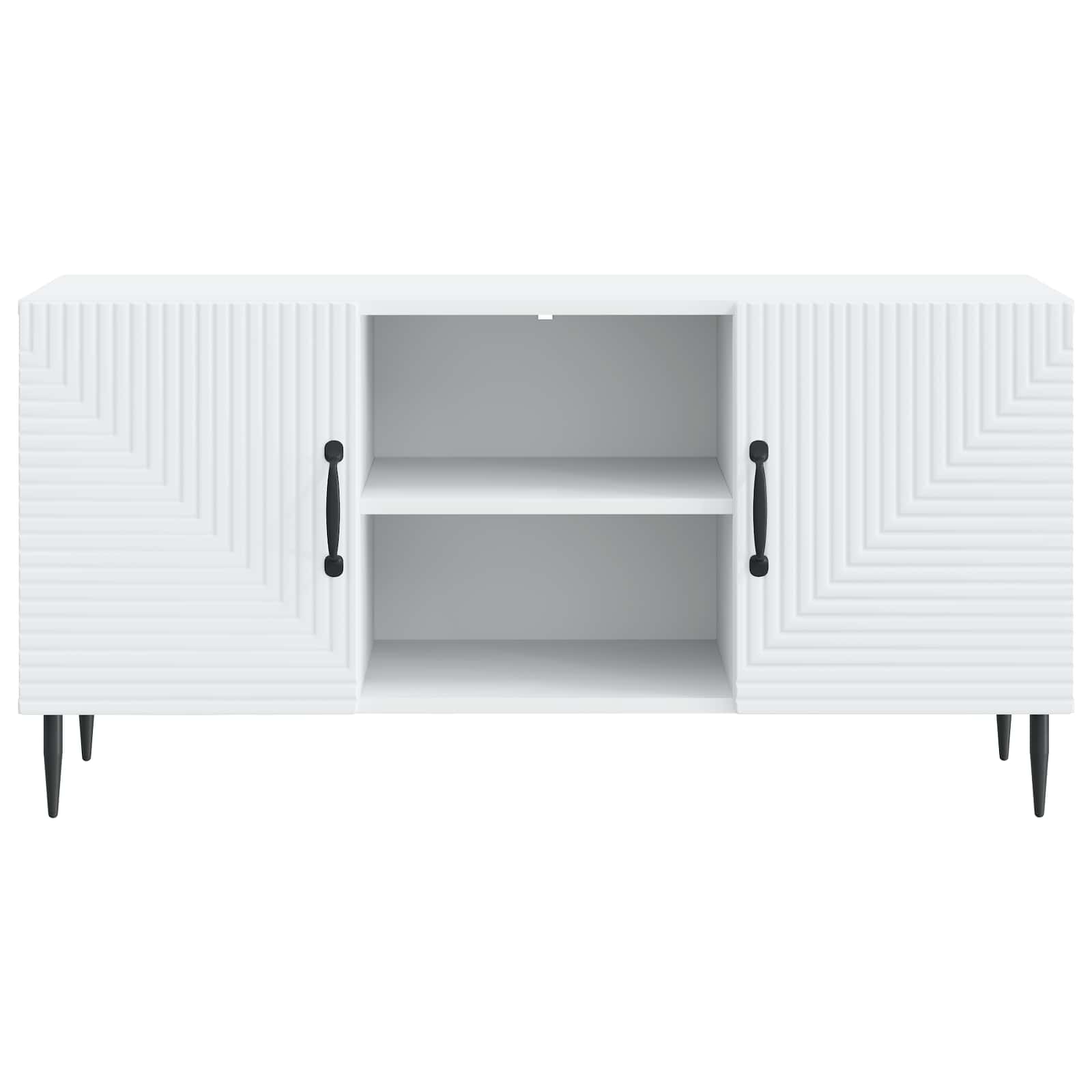 TV Cabinet White 102 x 34.5 x 50 cm Engineered Wood