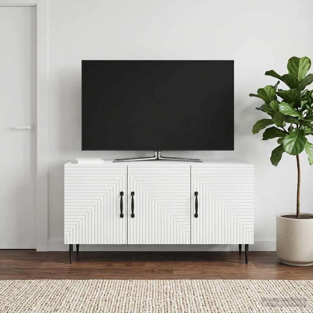 TV Cabinet White 99 x 34.5 x 50 cm Engineered Wood
