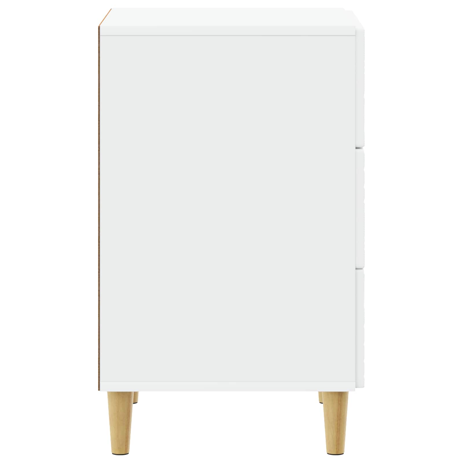 Bedside Table White 43 x 39.5 x 66.5 cm Engineered Wood