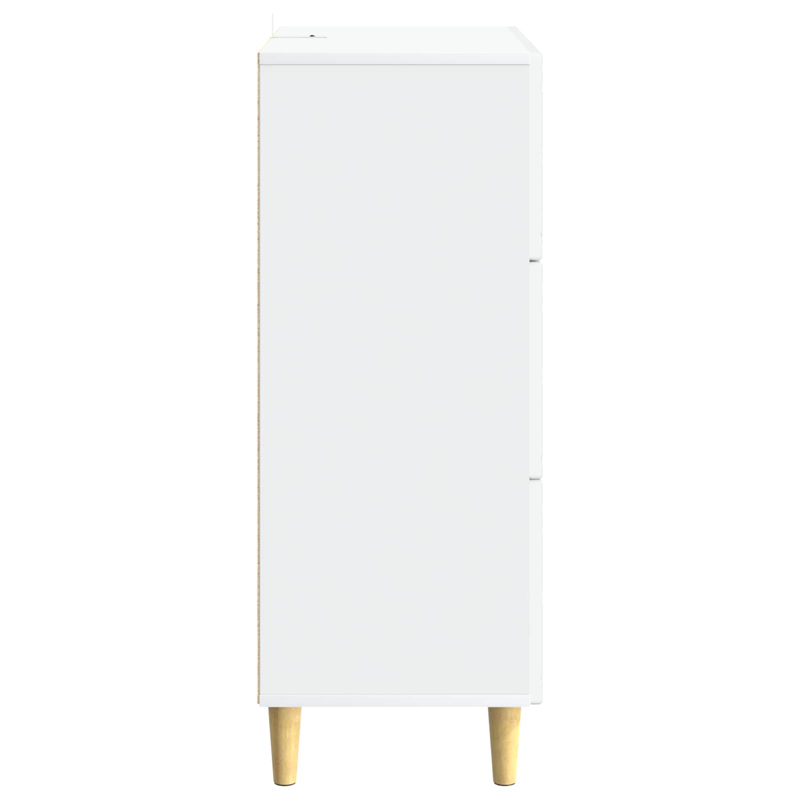Drawer Cabinet White 33 x 34.5 x 90 cm Engineered Wood