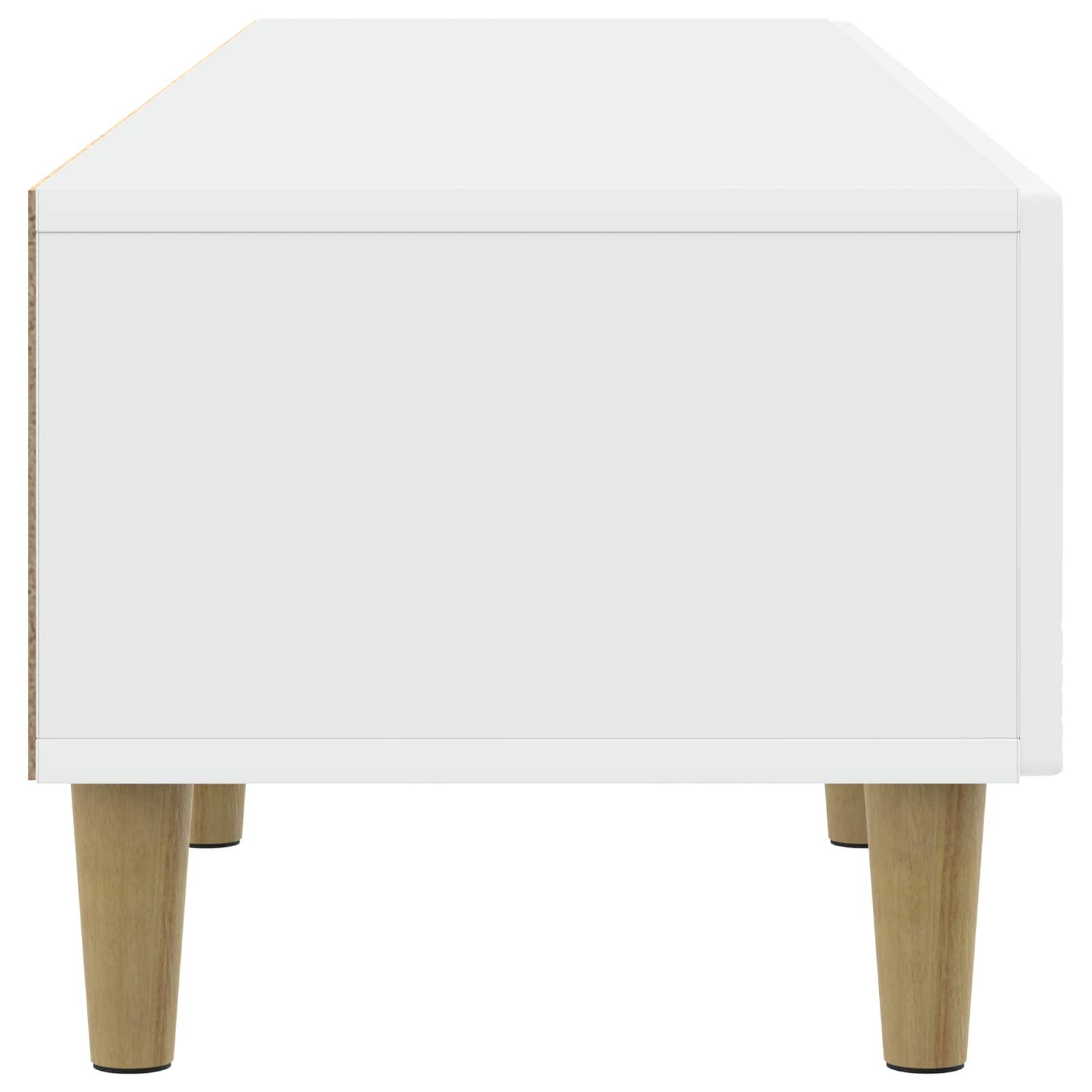 TV Cabinet 147 x 34.5 x 30 cm White Engineered Wood