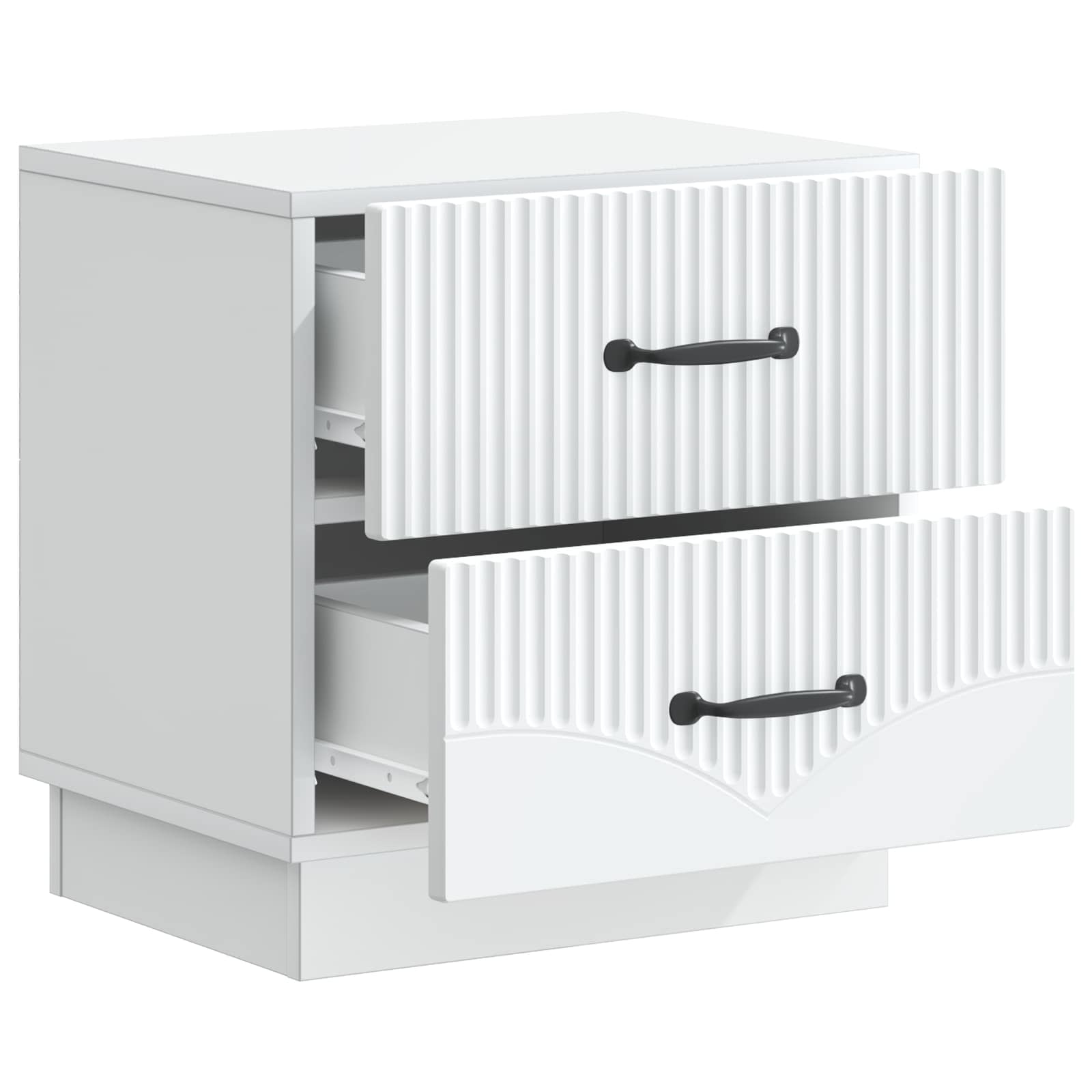 Bedside Cabinet White 43 x 34.5 x 44.5 cm Engineered Wood