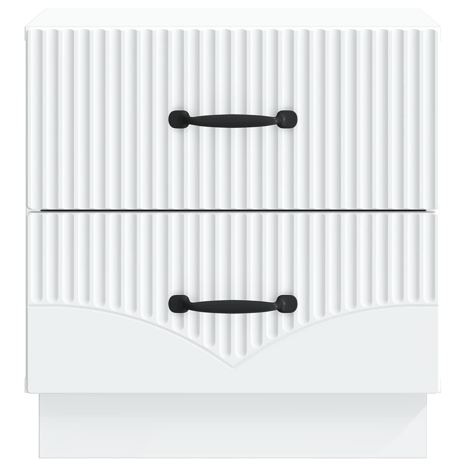 Bedside Cabinet White 43 x 34.5 x 44.5 cm Engineered Wood