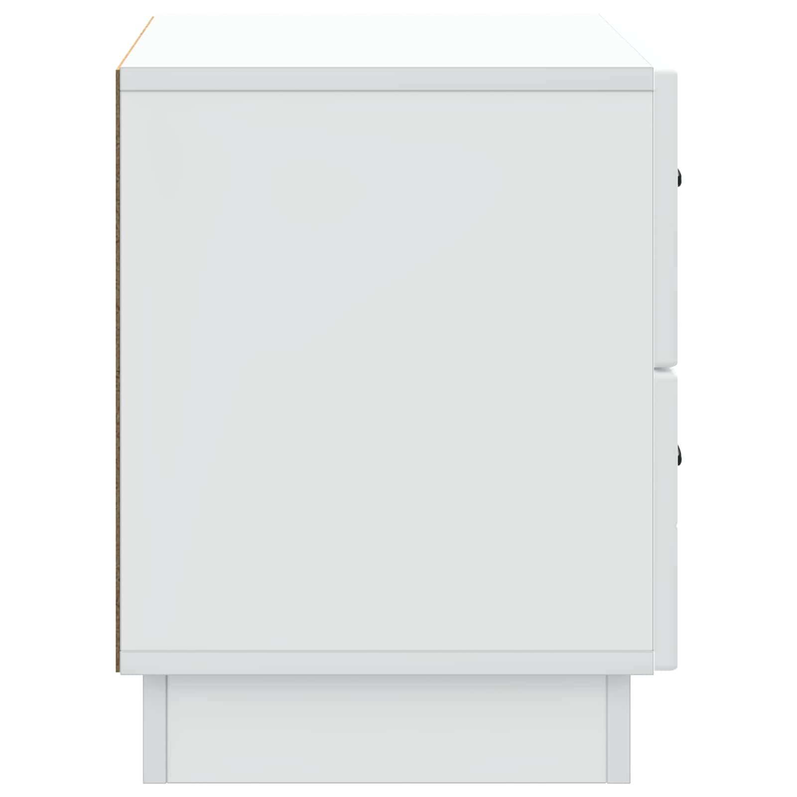 Bedside Cabinet White 62 x 34.5 x 44.5 cm Engineered Wood
