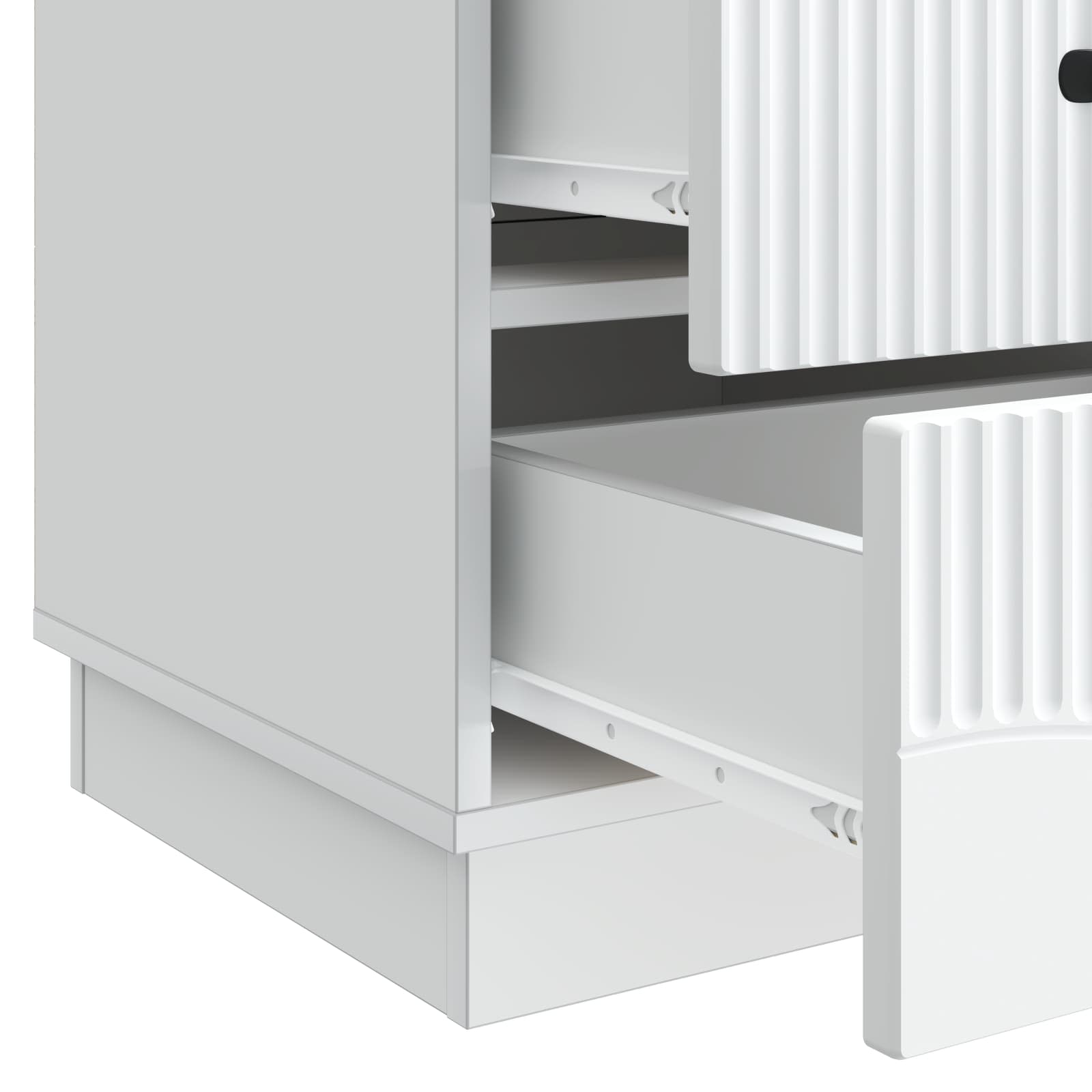 Bedside Cabinet White 43 x 41 x 63.5 cm Engineered Wood