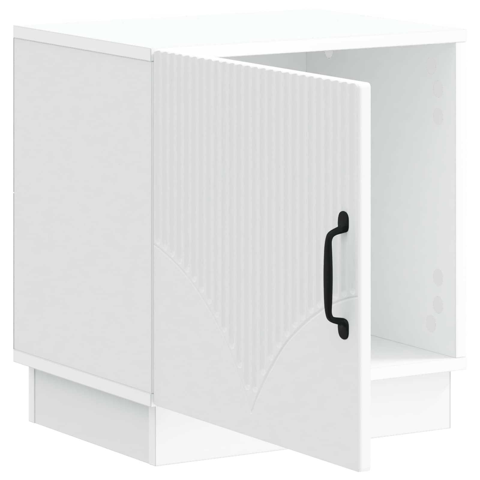 Bedside Table White 43 x 34.5 x 47 cm Engineered Wood