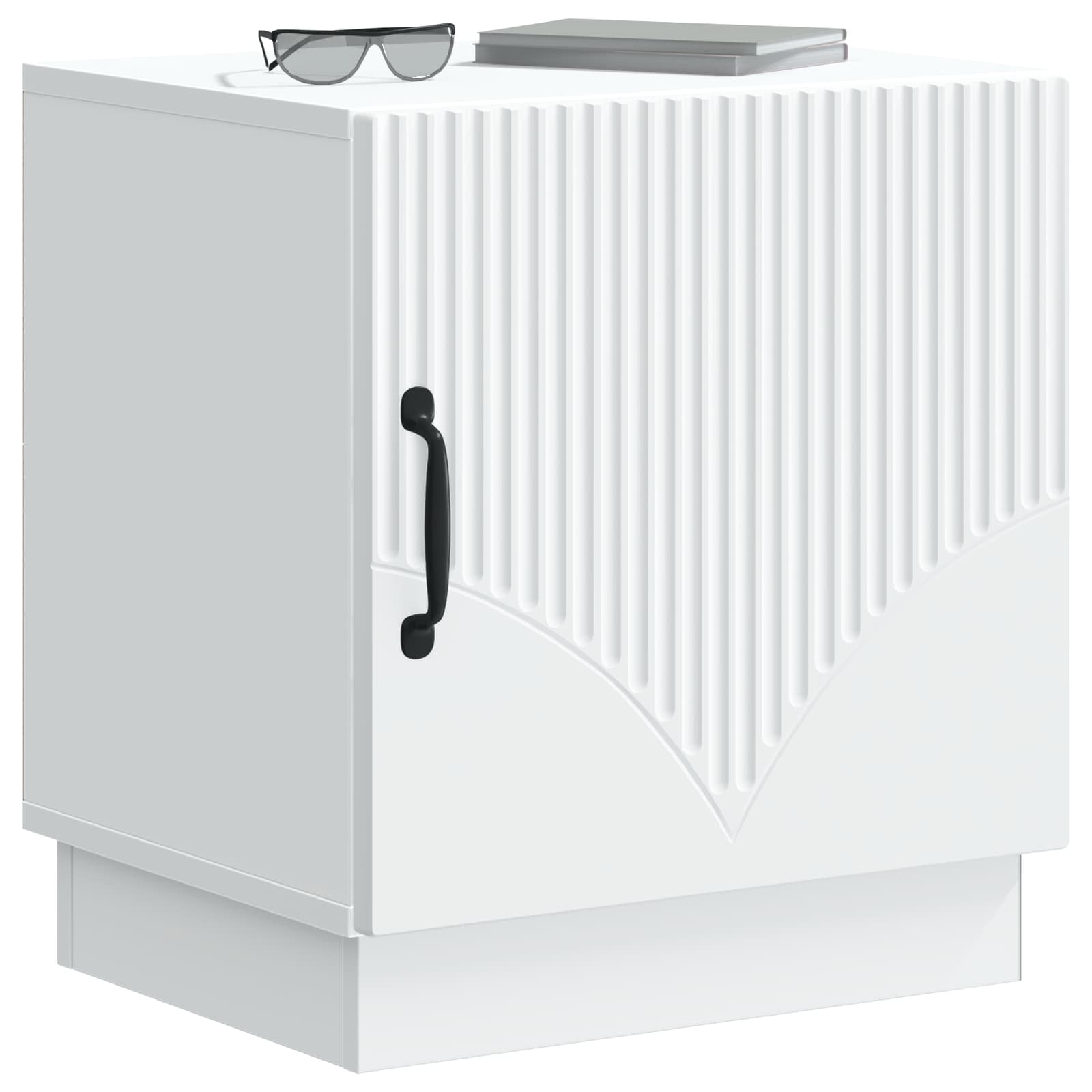 Bedside Table White 43 x 34.5 x 47 cm Engineered Wood