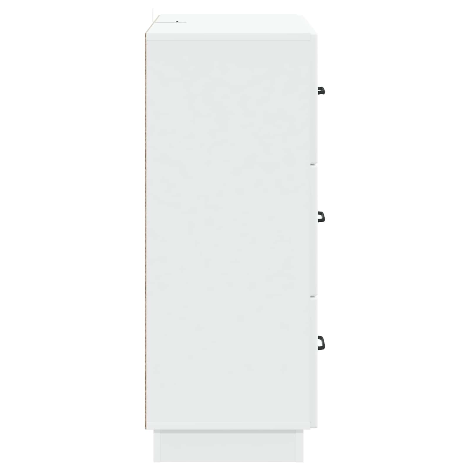 Drawer Cabinet White 66 x 34.5 x 87 cm Engineered Wood