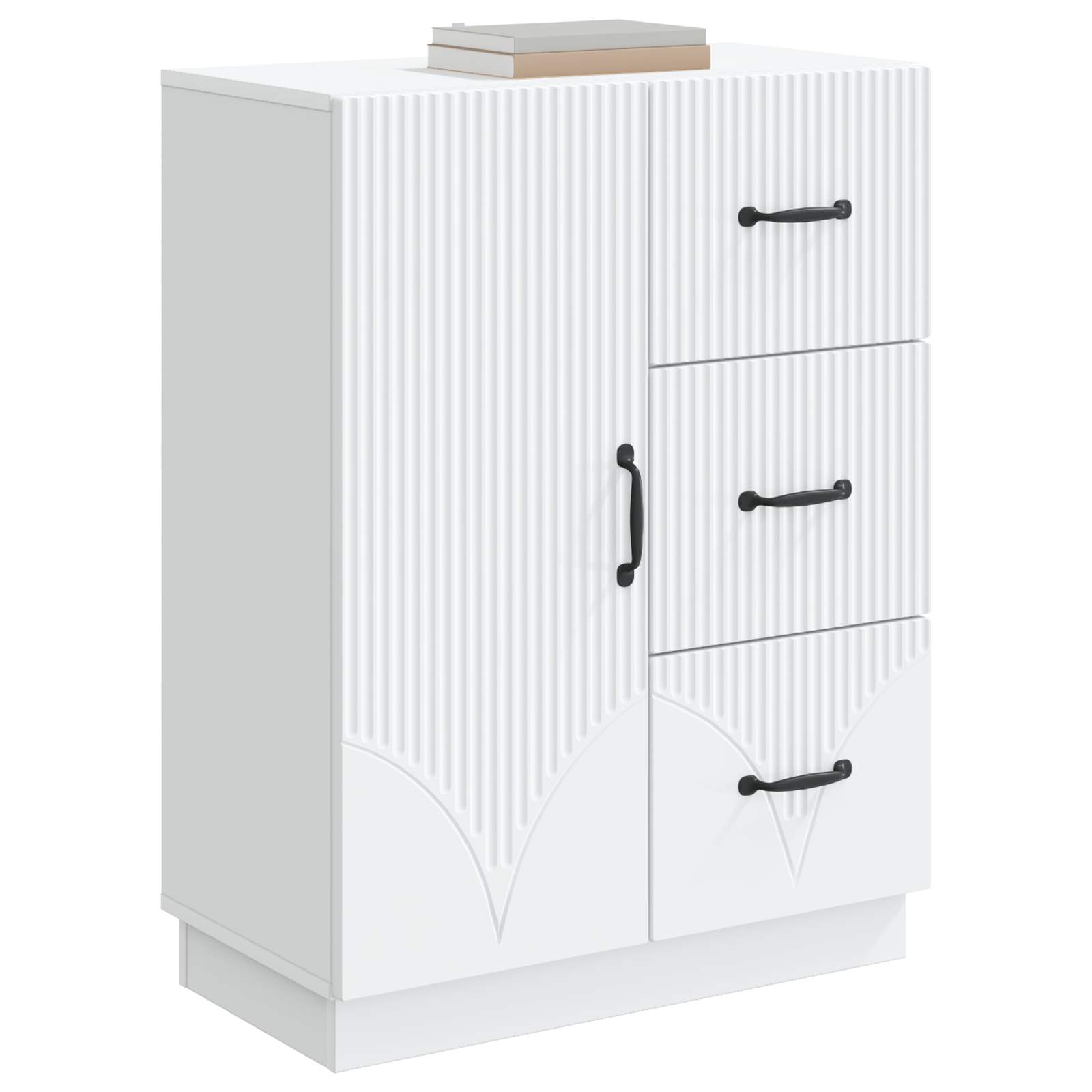 Sideboard with Drawer White 66 x 34.5 x 87 cm Engineered Wood